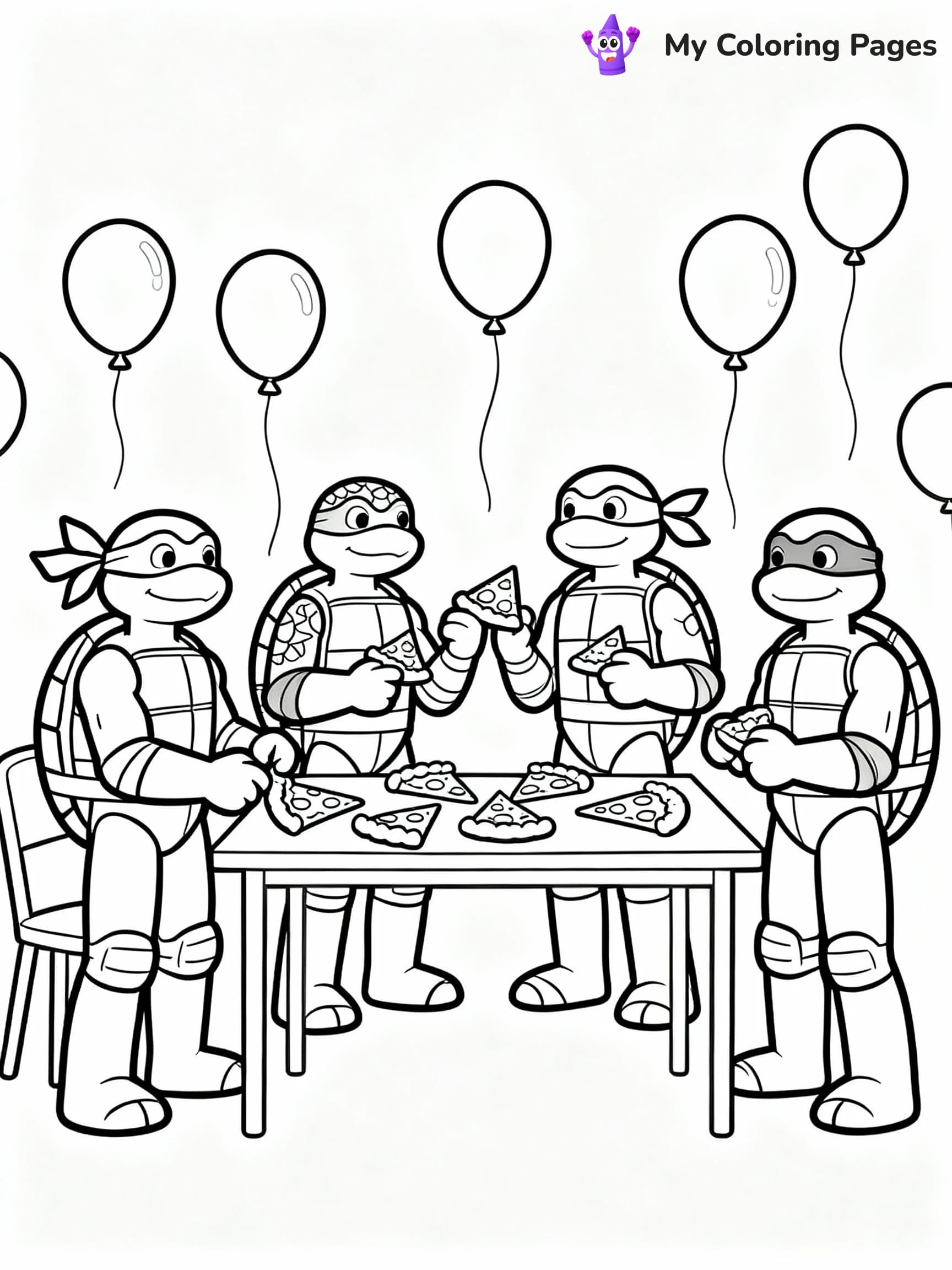 Ninja Turtle Coloring Pages - 4