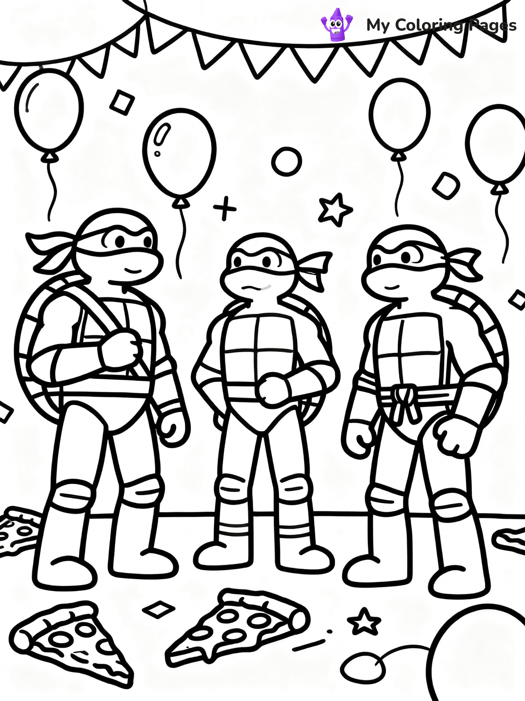 Ninja Turtle Coloring Pages - 3