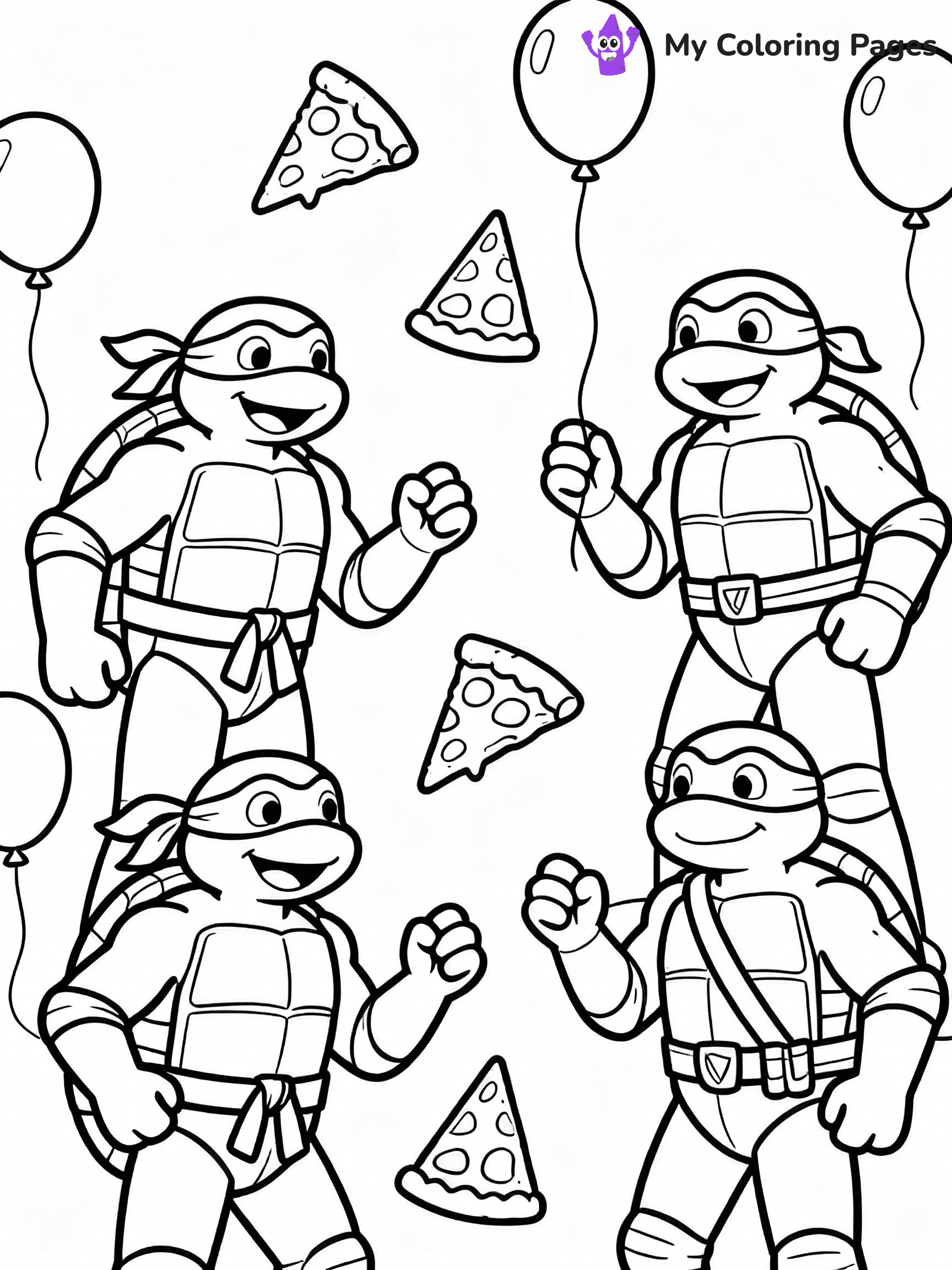 Ninja Turtle Coloring Pages - 2