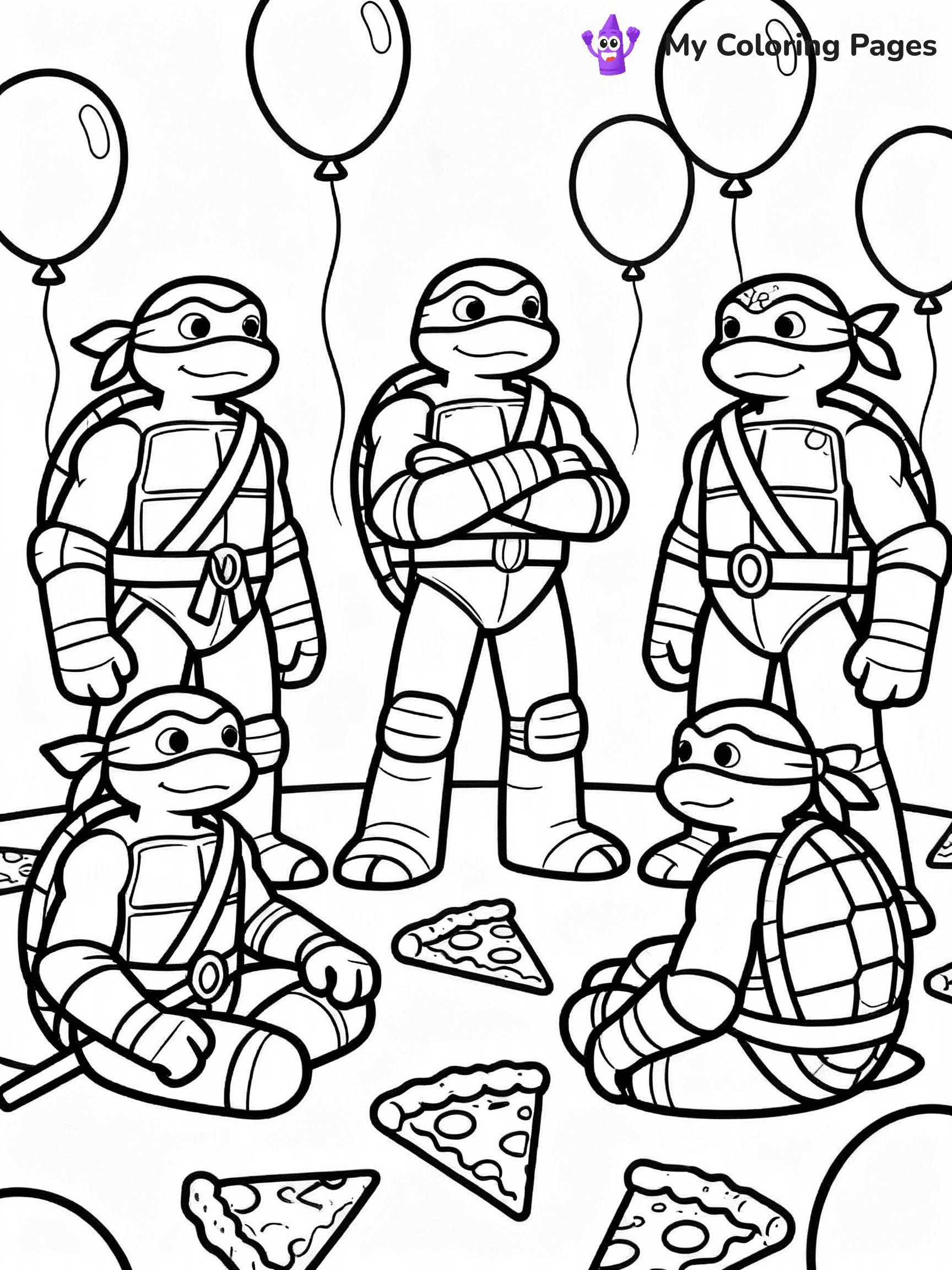 Ninja Turtle Coloring Pages - 1
