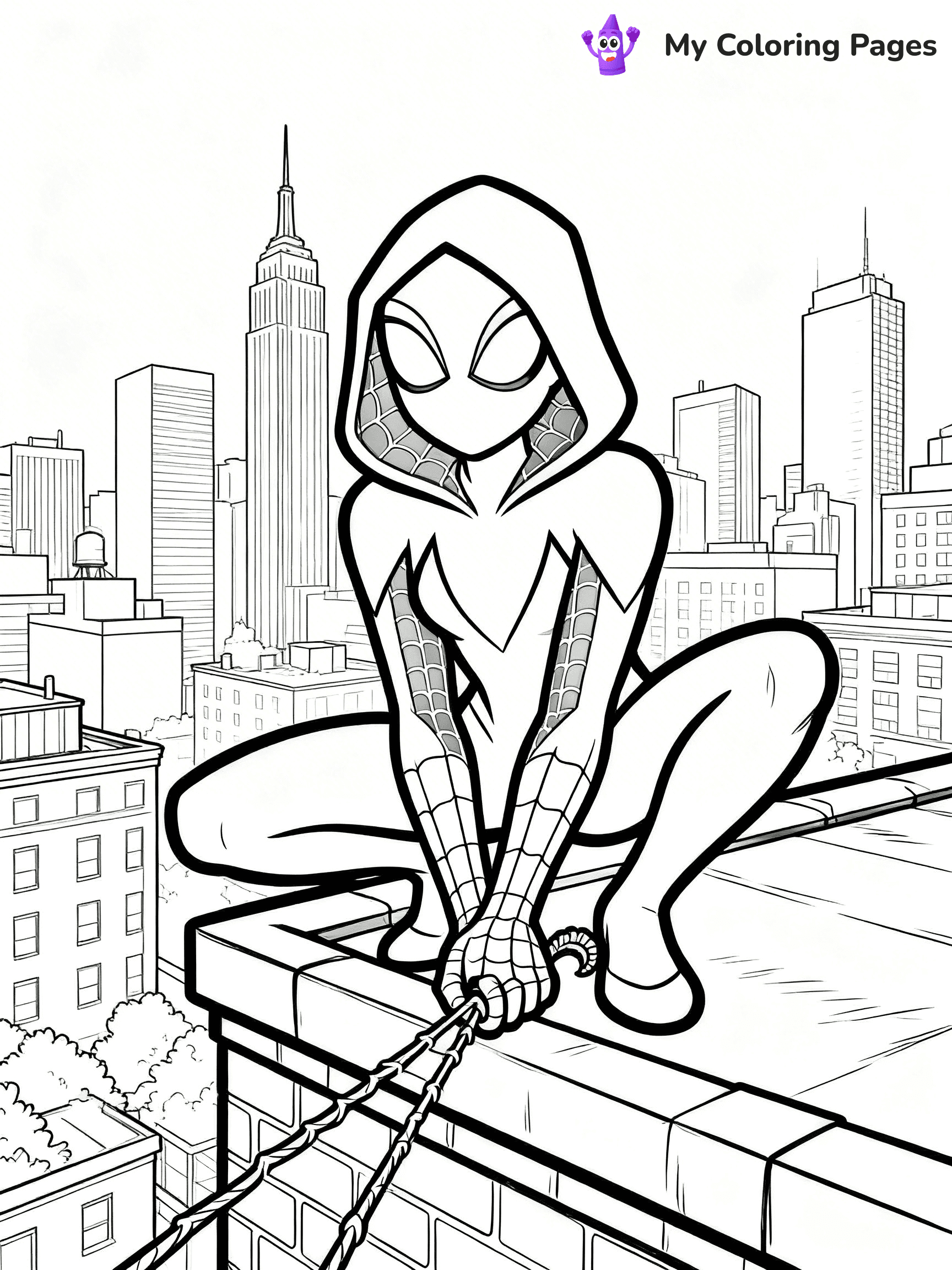 Spider Girl Coloring Pages - 30