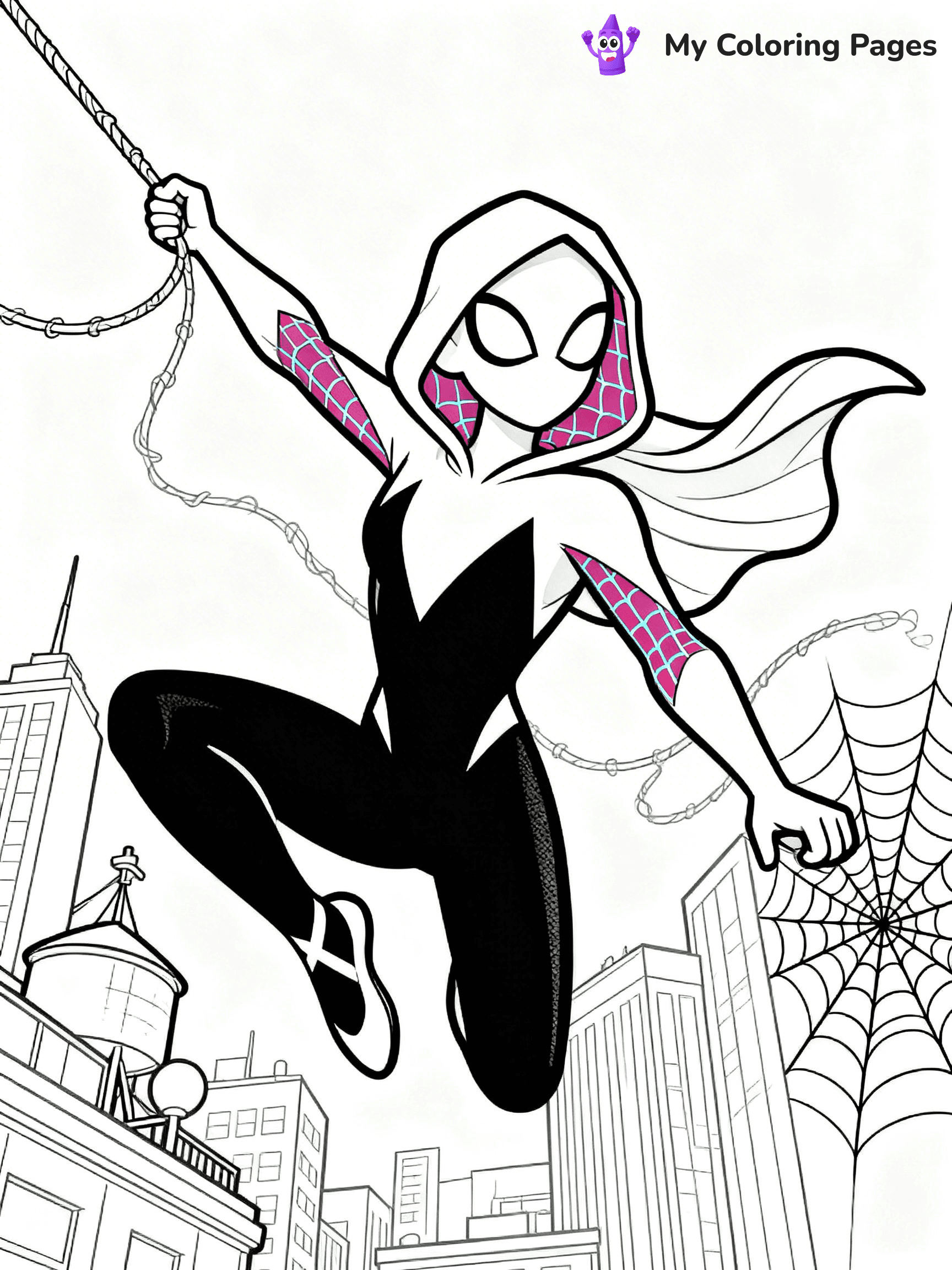 Spider Girl Coloring Pages - 22
