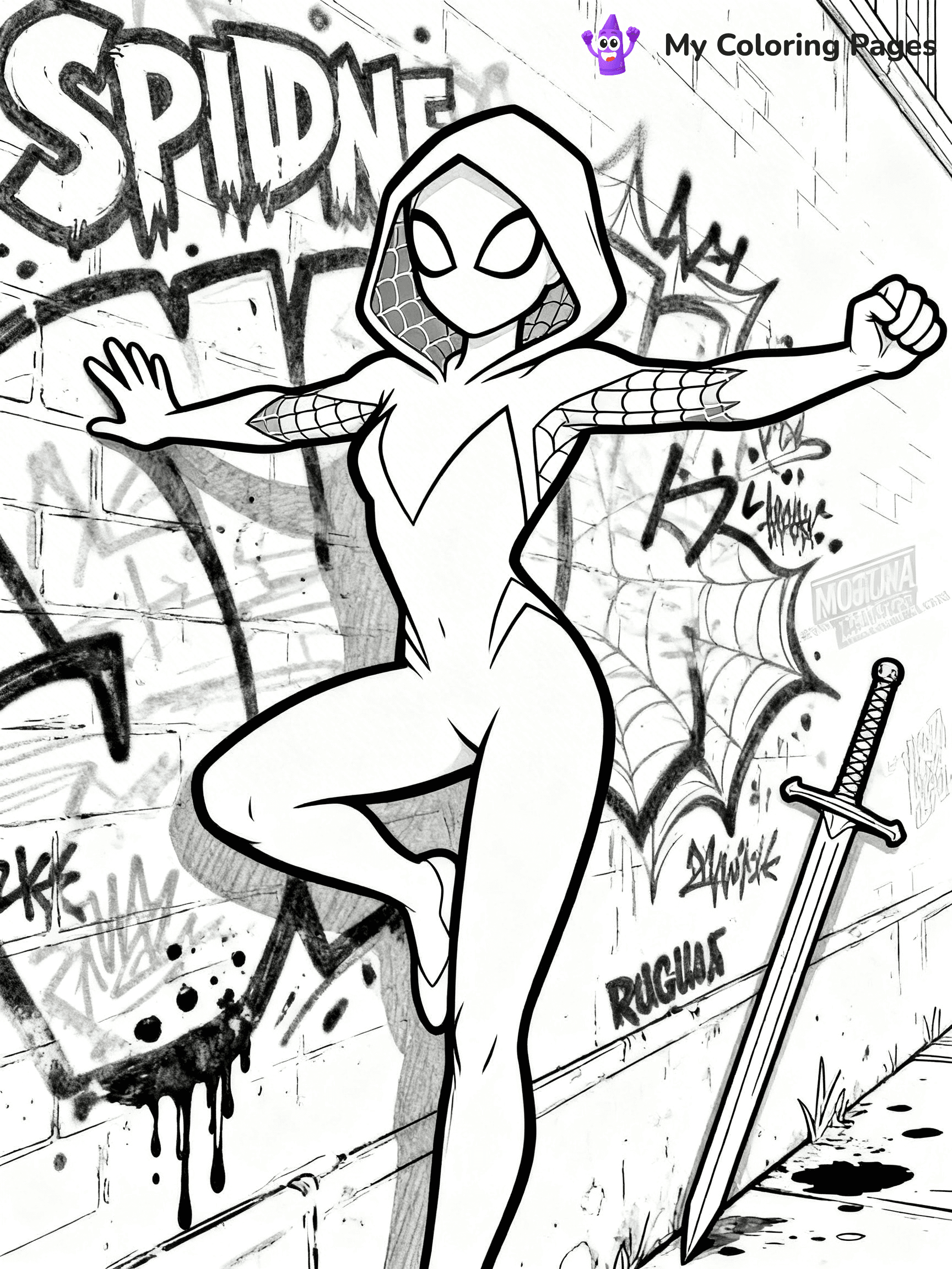 Spider Girl Coloring Pages - 18