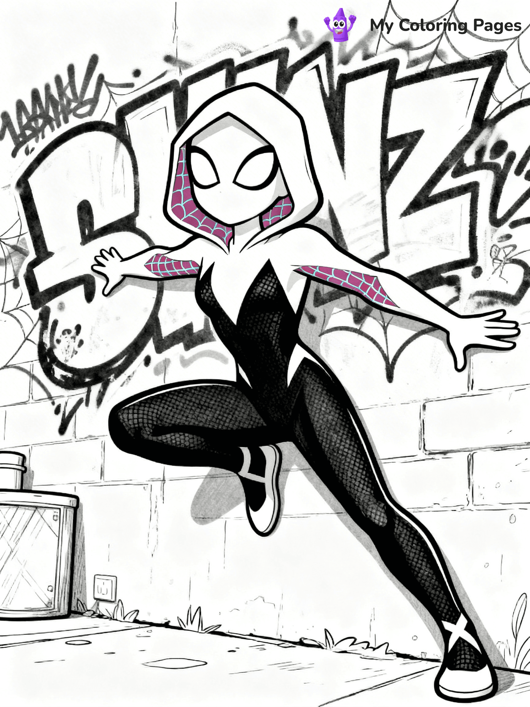 Spider Girl Coloring Pages - 15