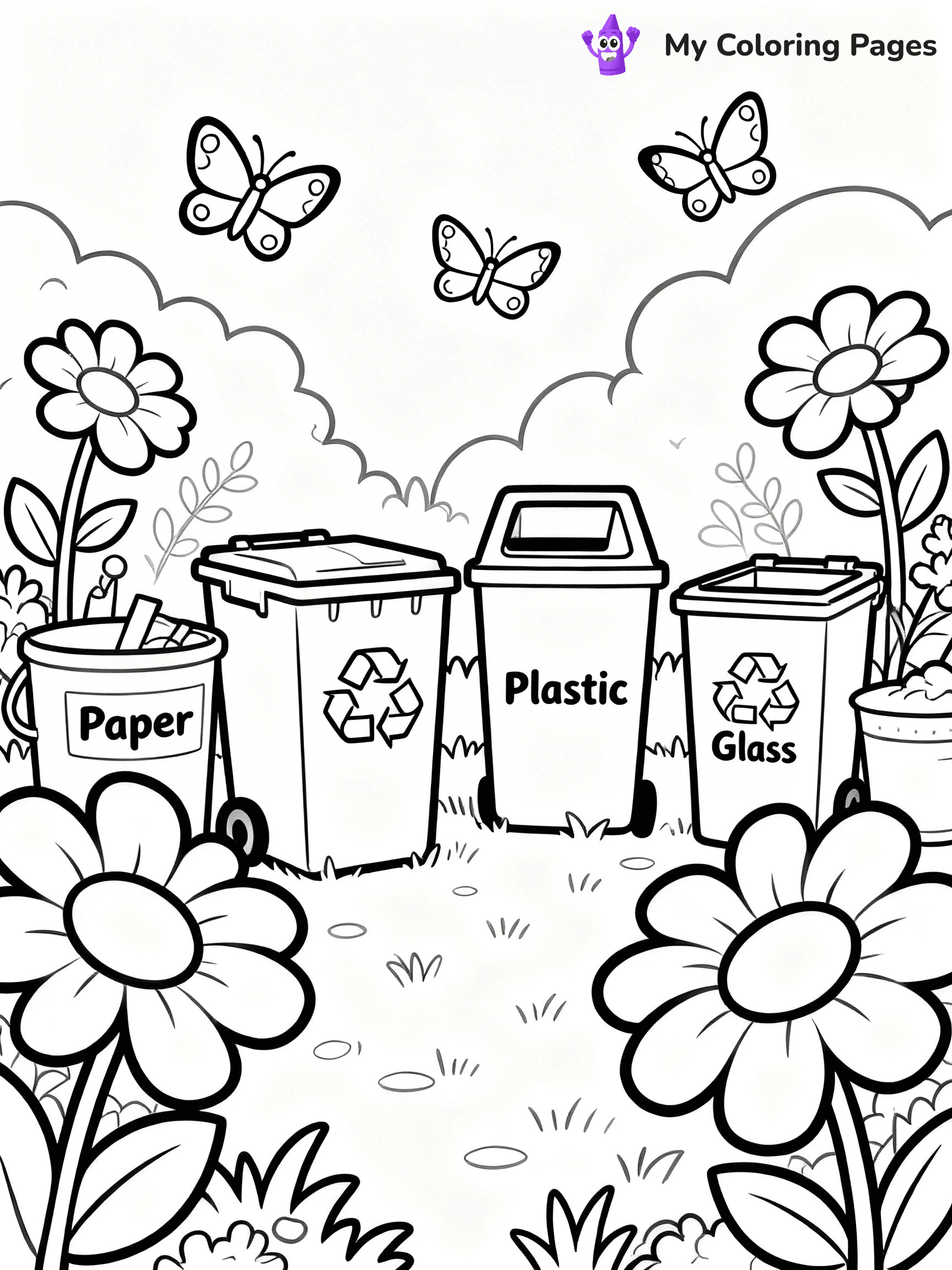 Recycling Coloring Pages - 23
