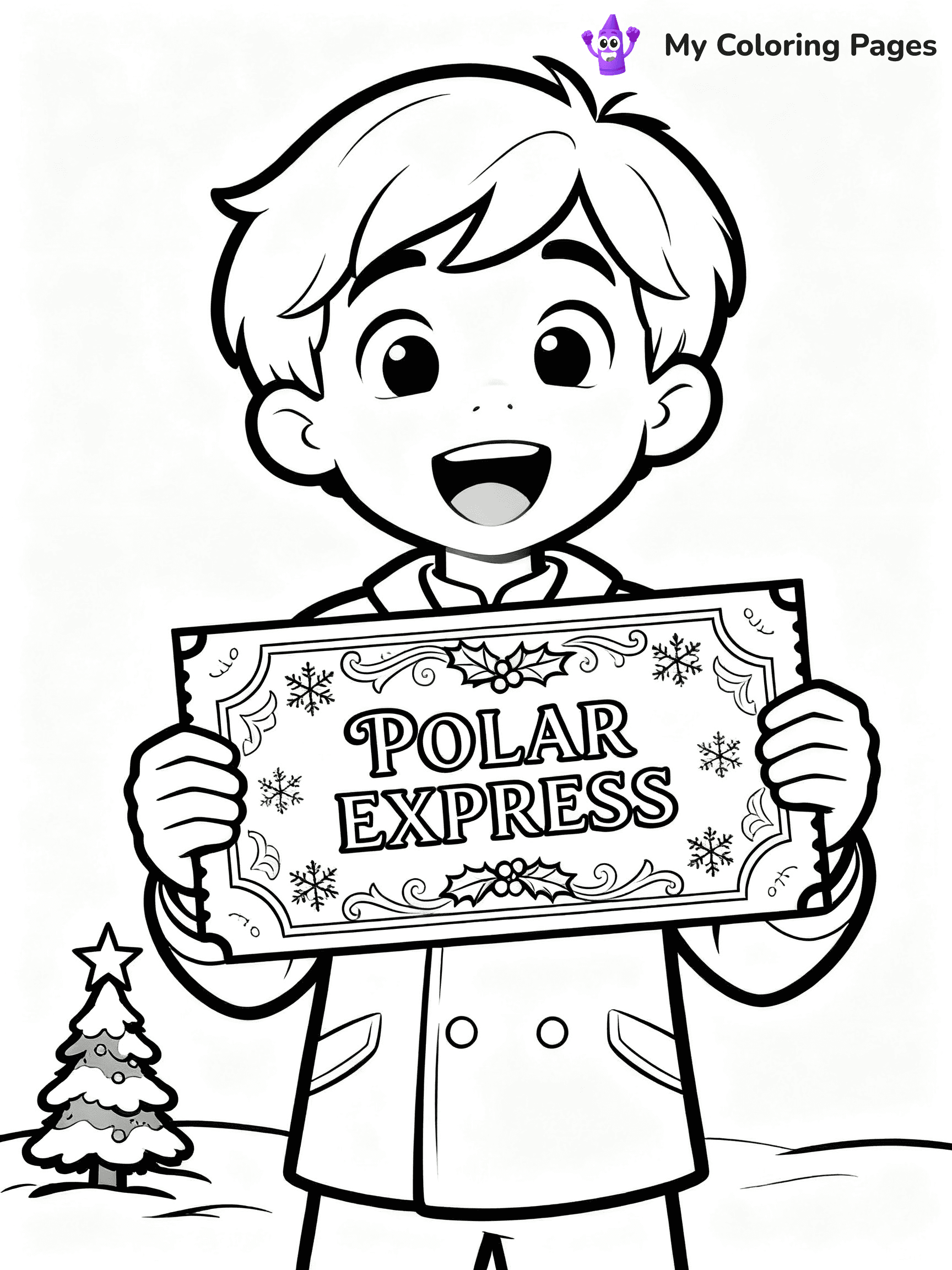 Polar Express Coloring Pages - 21