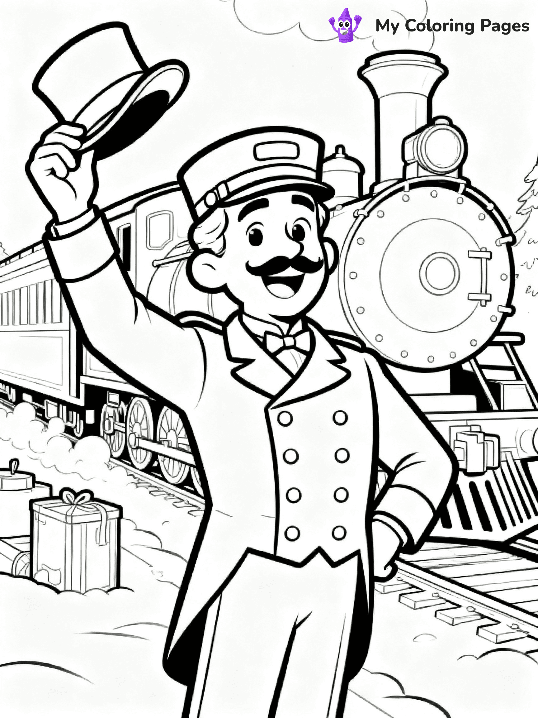 Polar Express Coloring Pages - 18