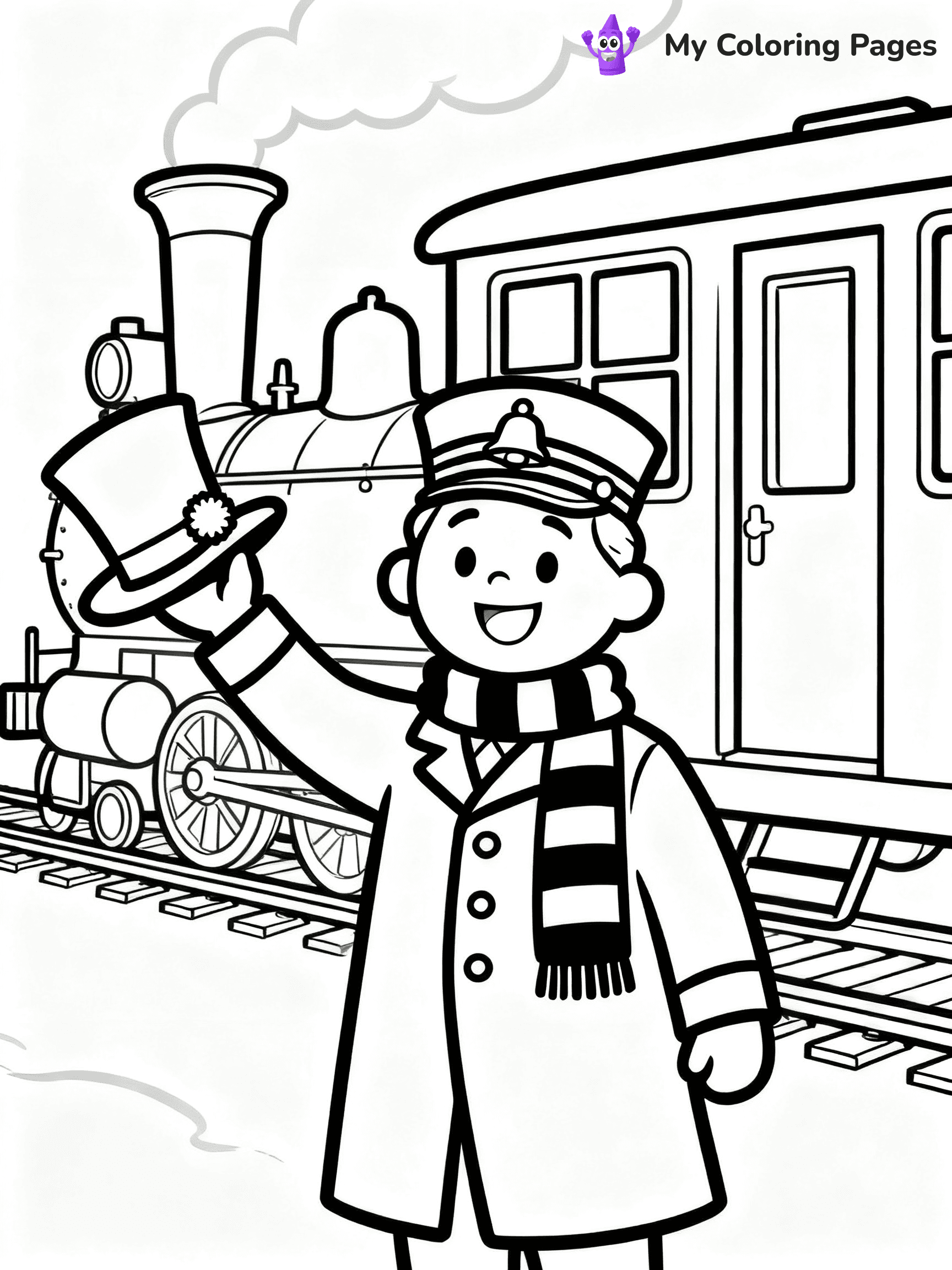 Polar Express Coloring Pages - 17