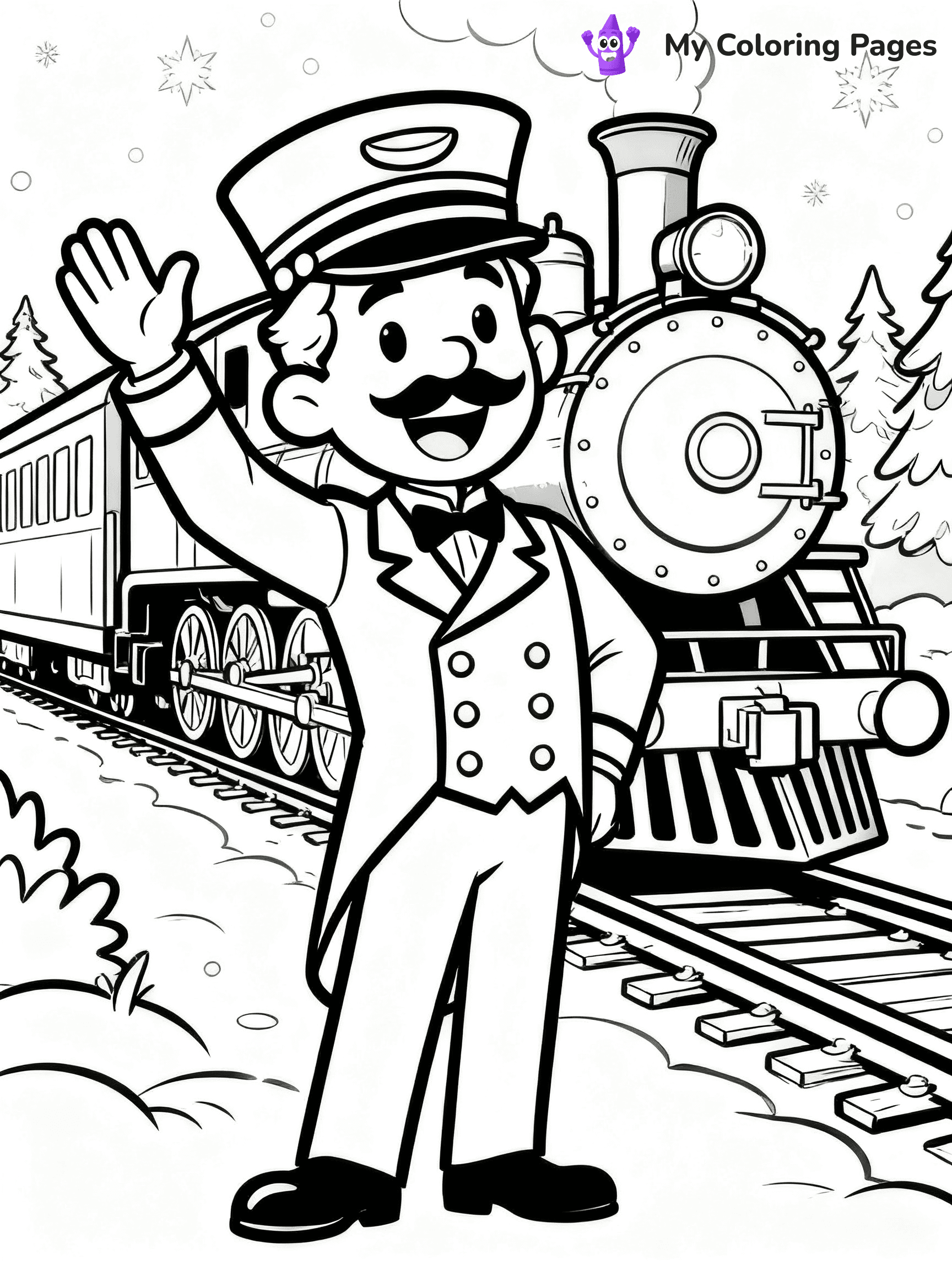 Polar Express Coloring Pages - 15