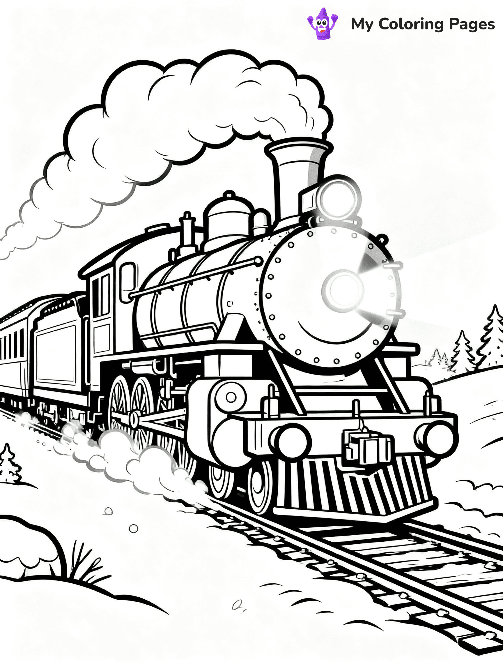 Polar Express Coloring Pages - 7