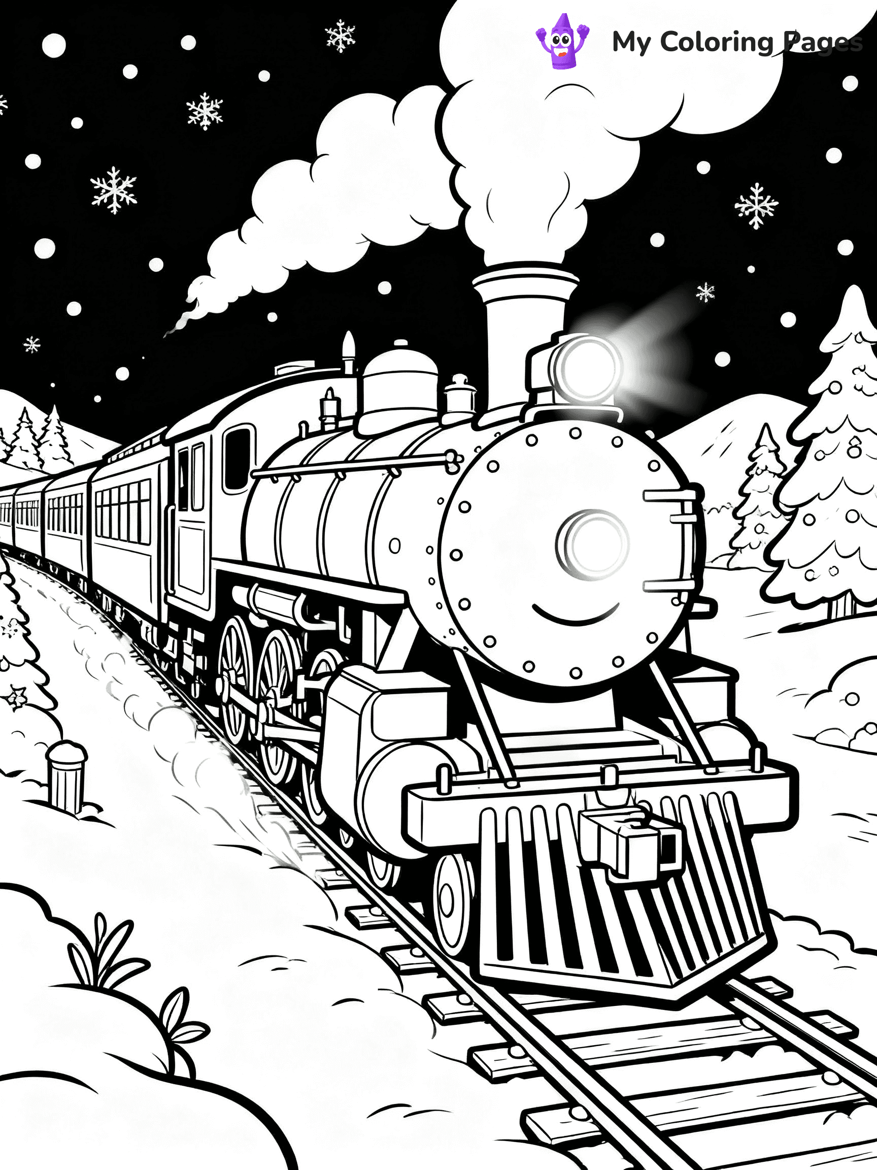 Polar Express Coloring Pages - 6