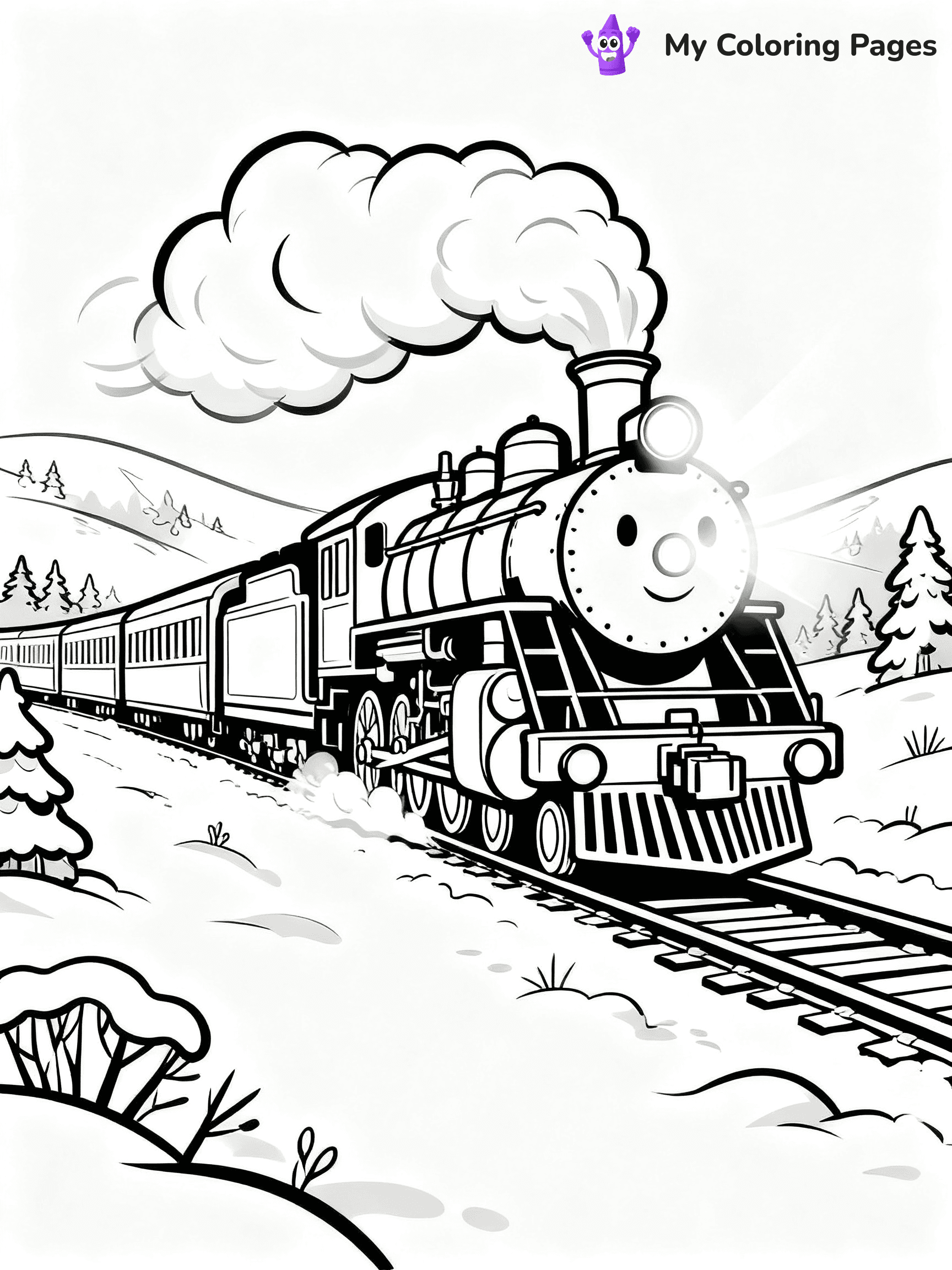 Polar Express Coloring Pages - 3