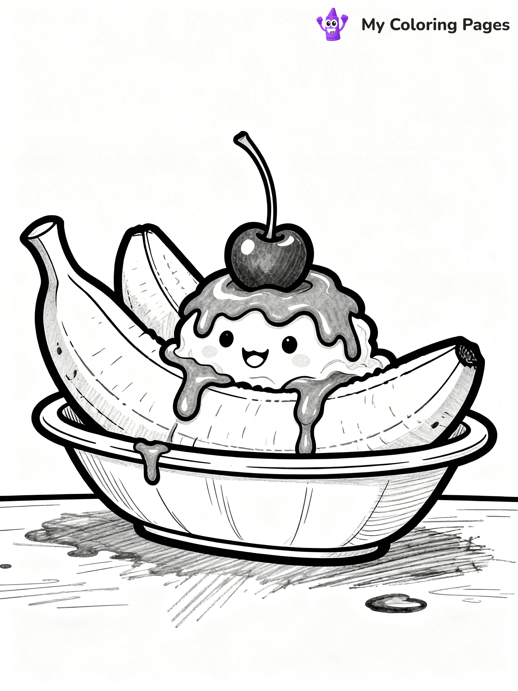 Banana Split Coloring Pages - 18