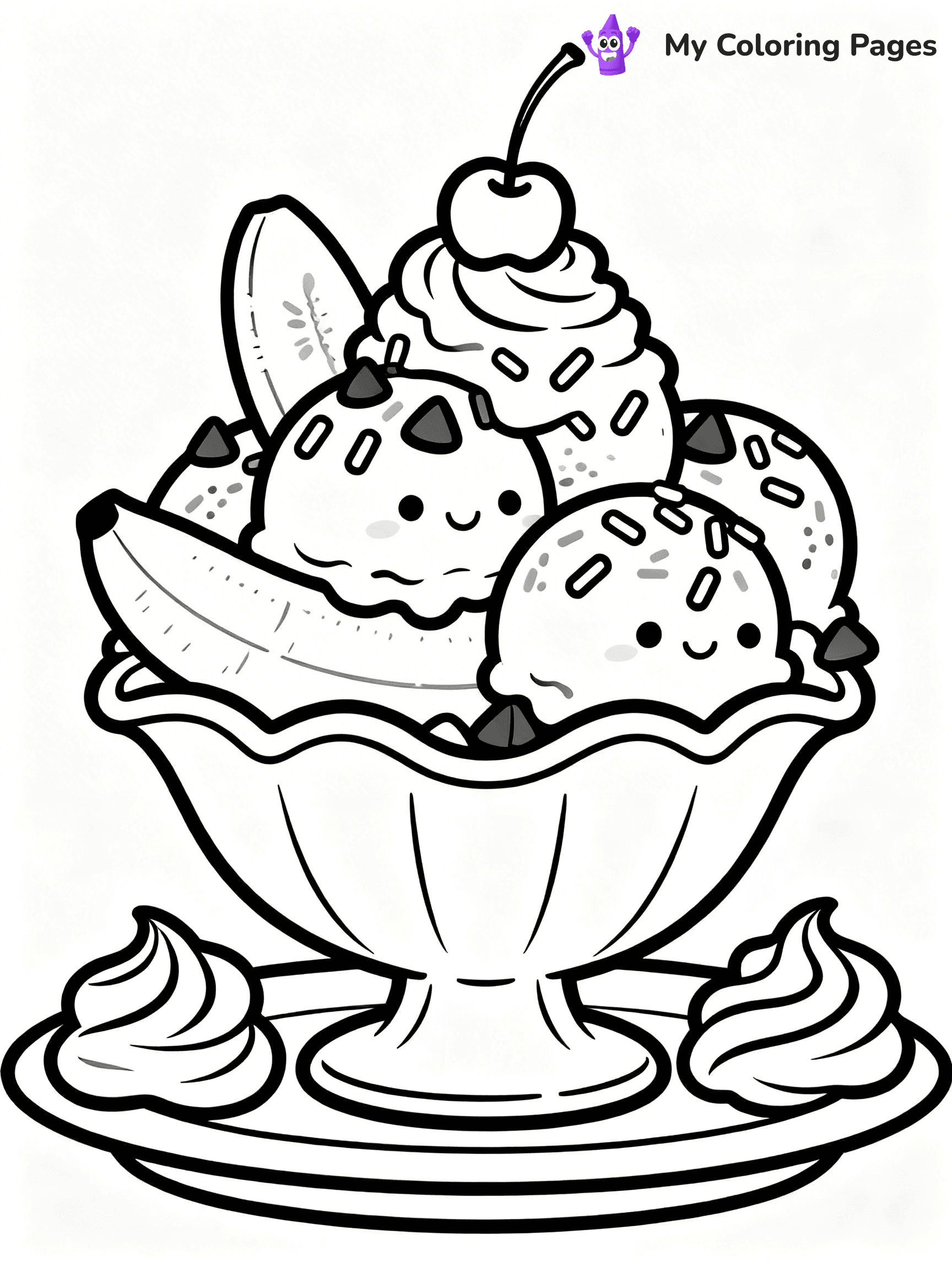 Banana Split Coloring Pages - 13