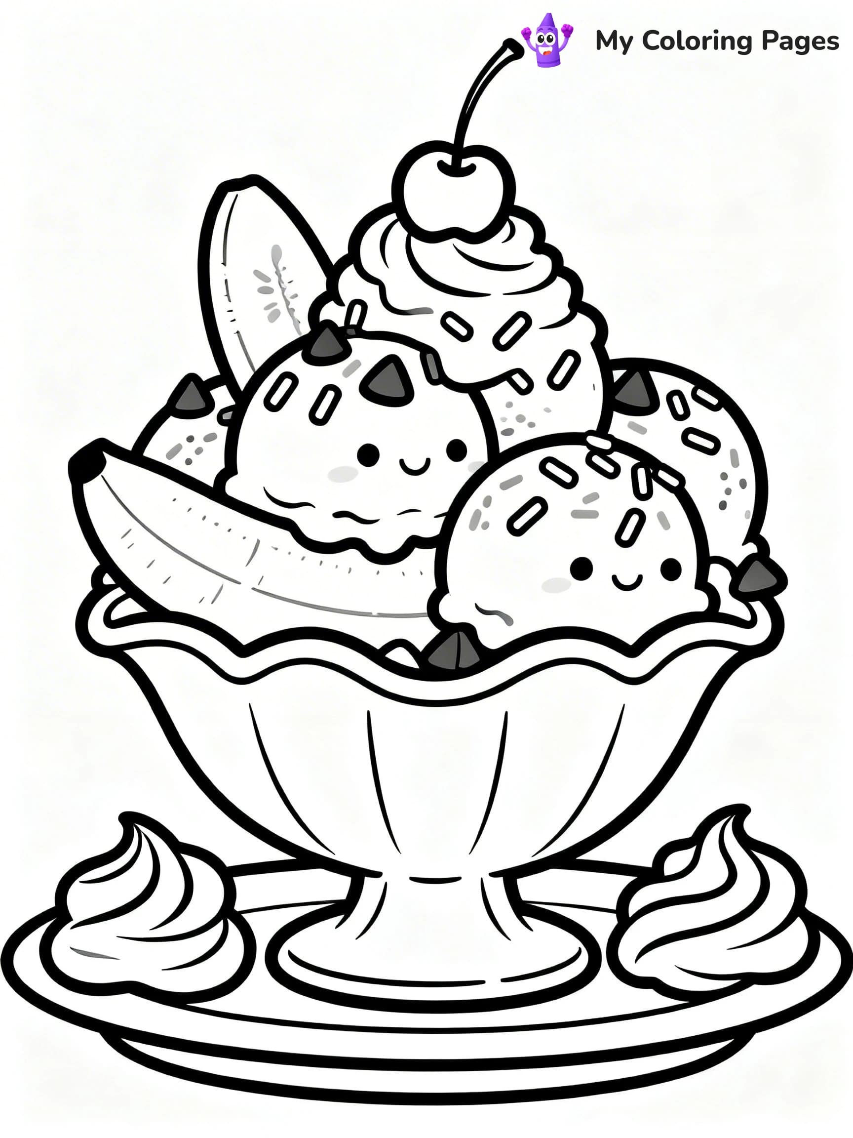 Banana Split Coloring Pages - 13