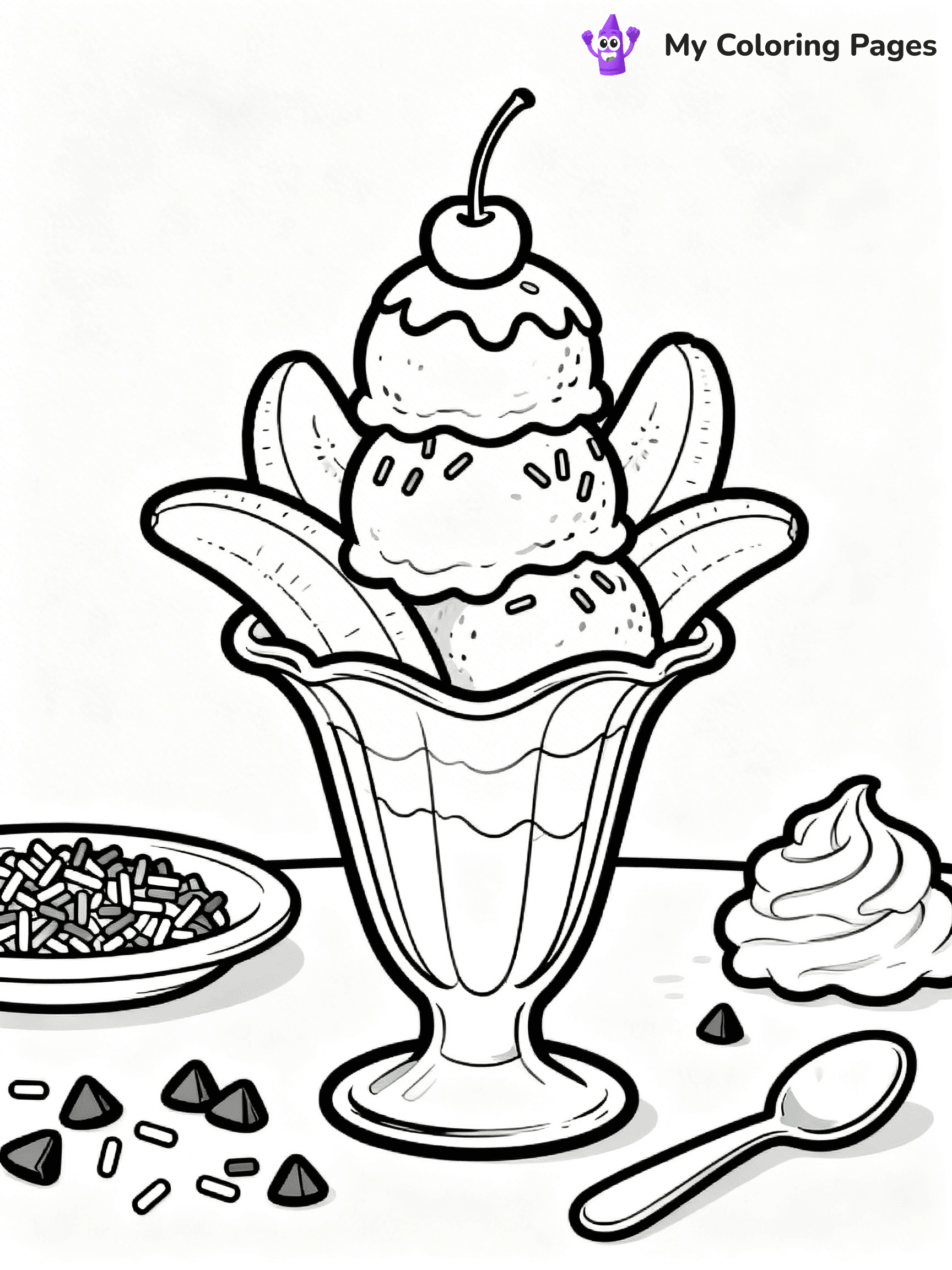 Banana Split Coloring Pages - 12