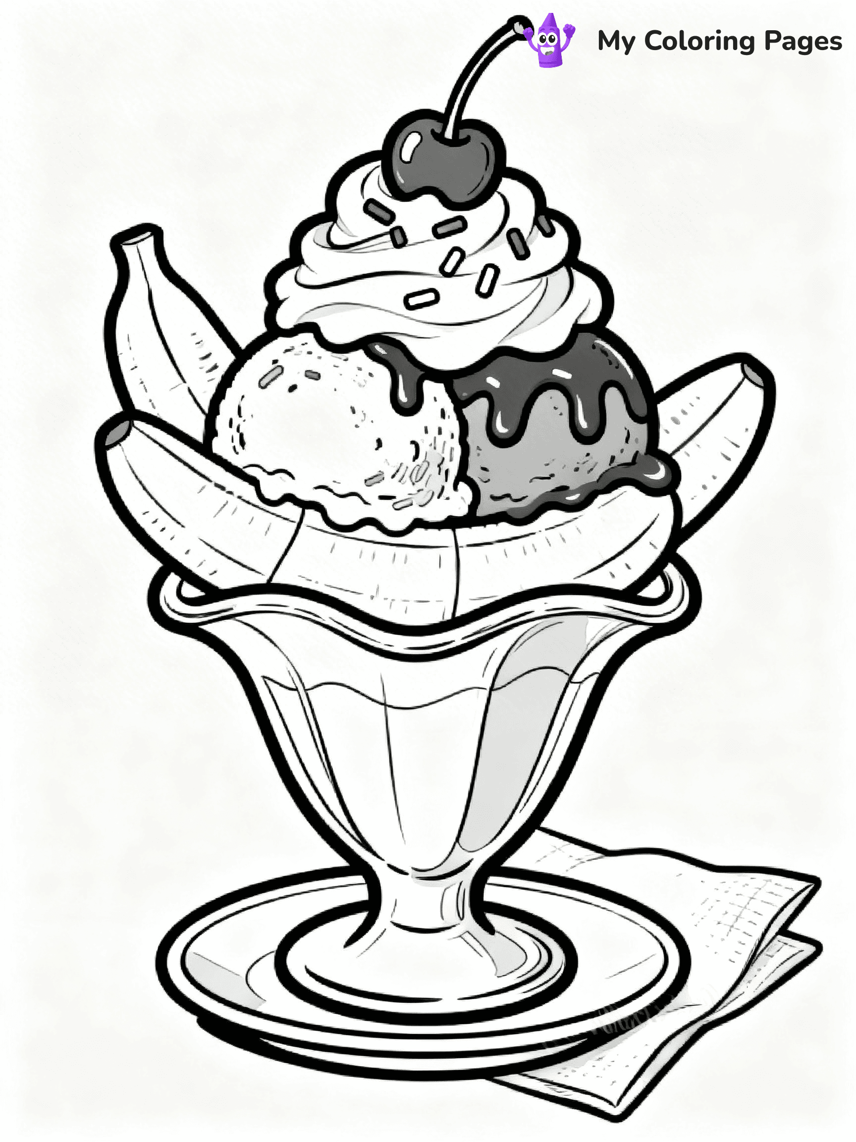 Banana Split Coloring Pages - 11