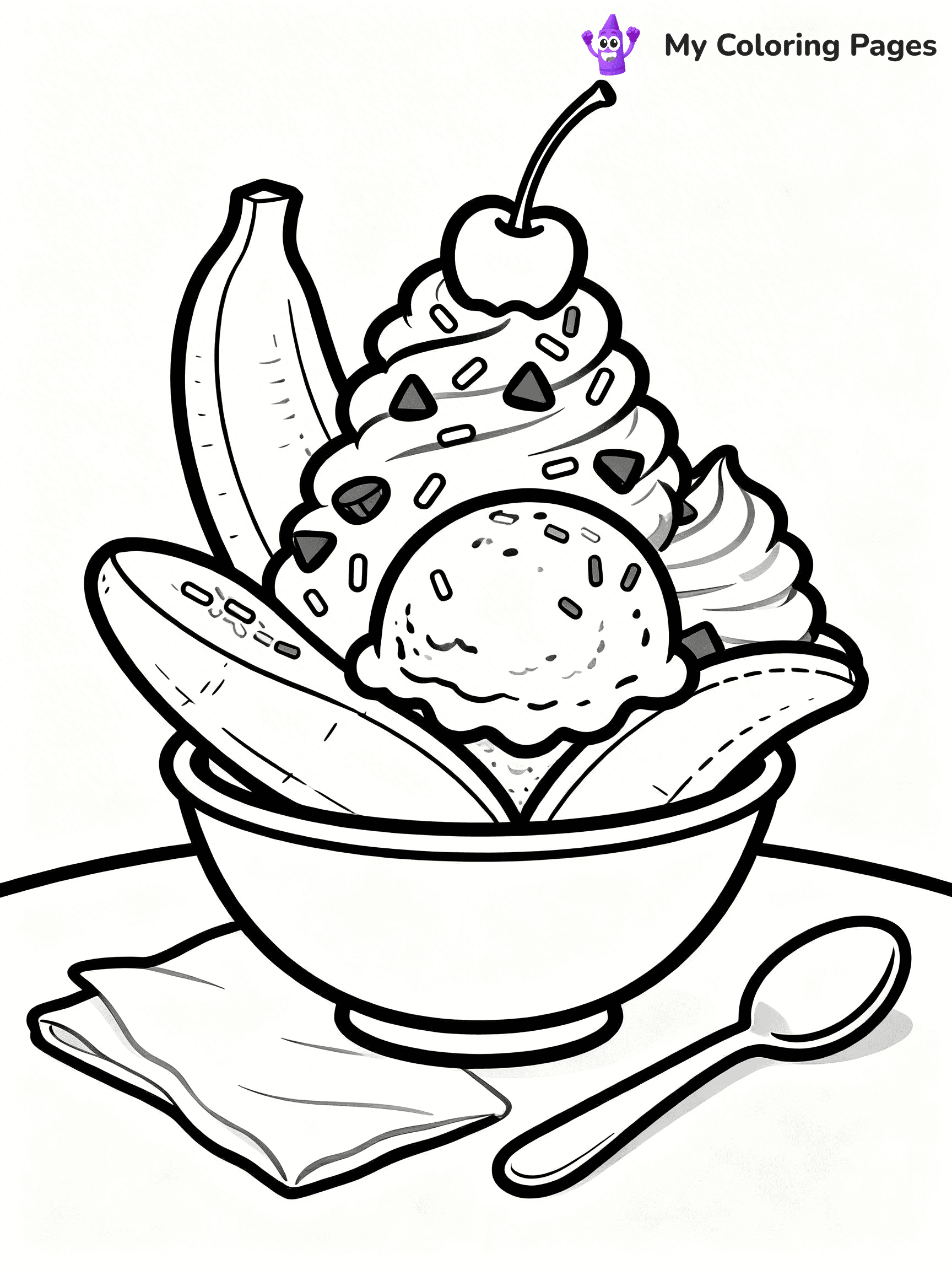 Banana Split Coloring Pages - 10