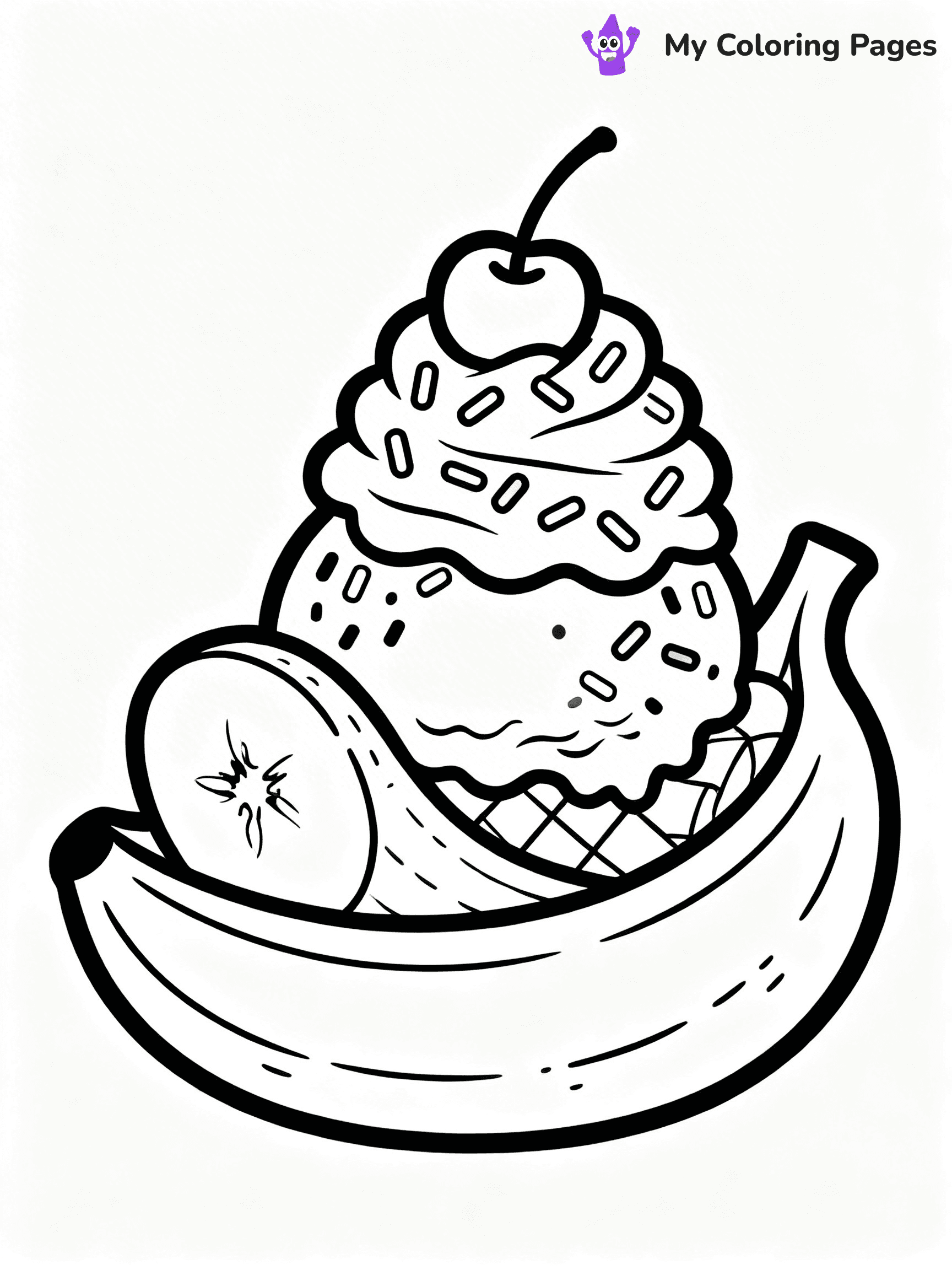 Banana Split Coloring Pages - 9