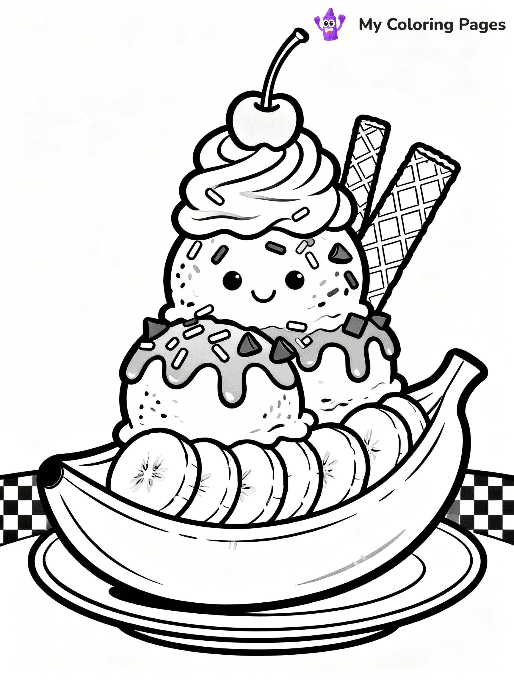 Banana Split Coloring Pages - 8