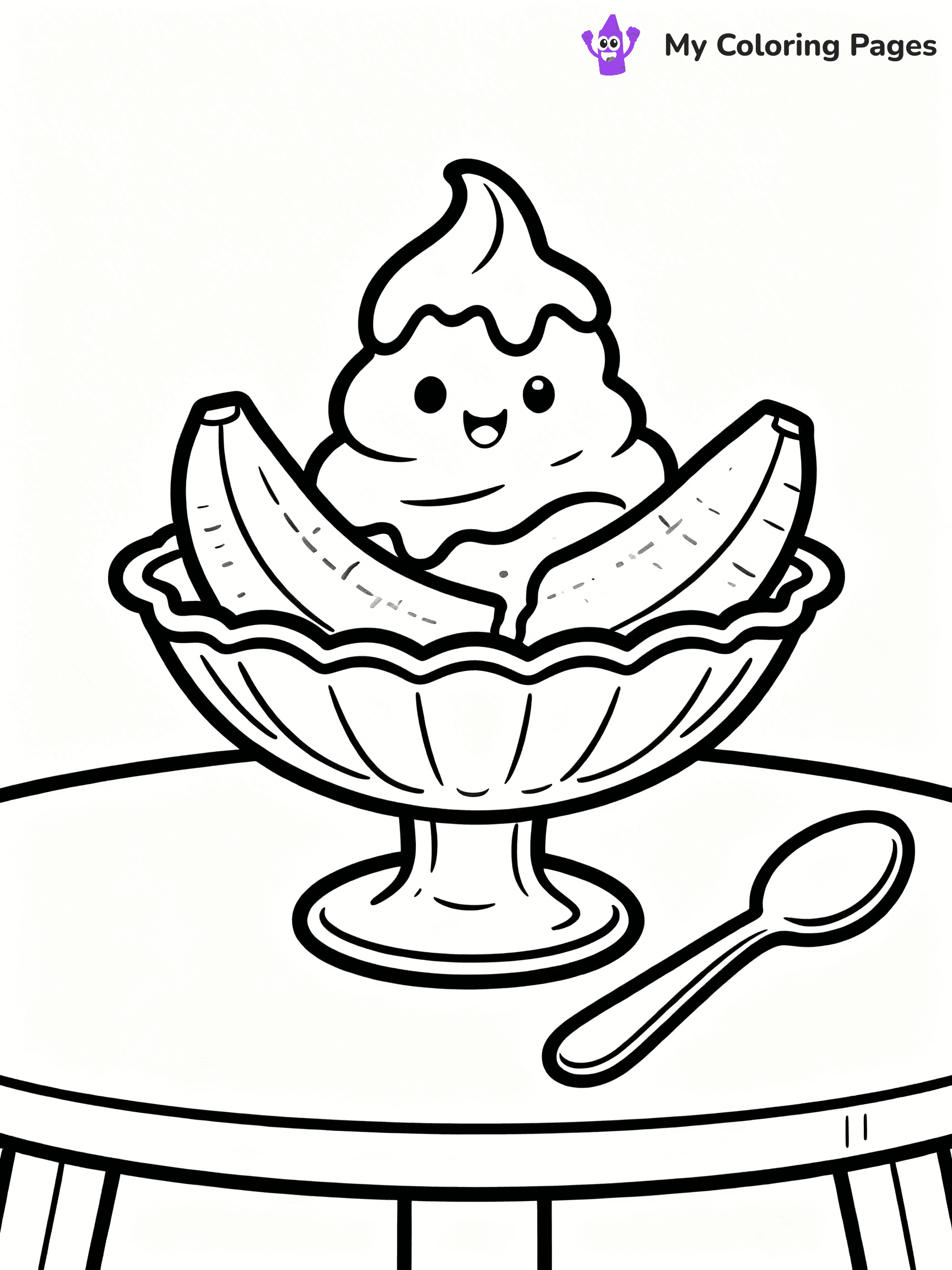 Banana Split Coloring Pages - 7