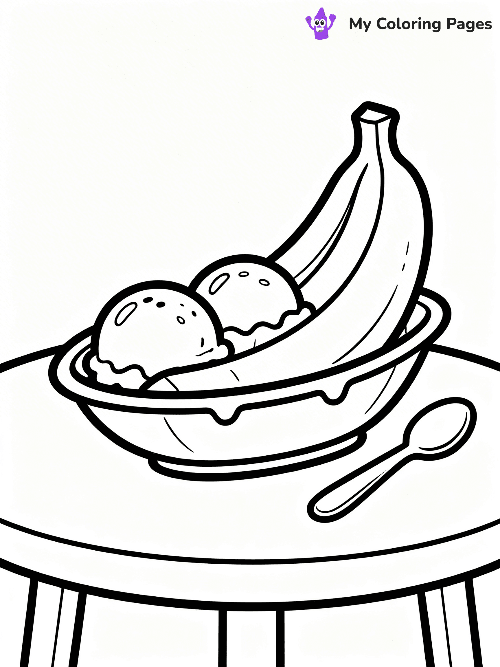 Banana Split Coloring Pages - 6
