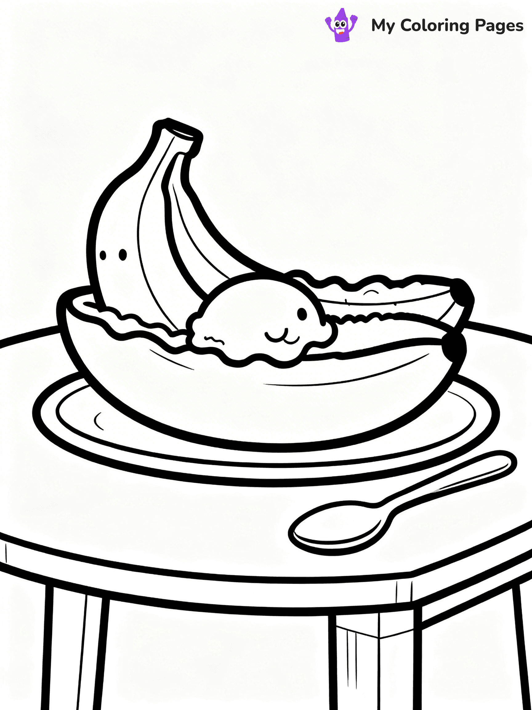 Banana Split Coloring Pages - 5