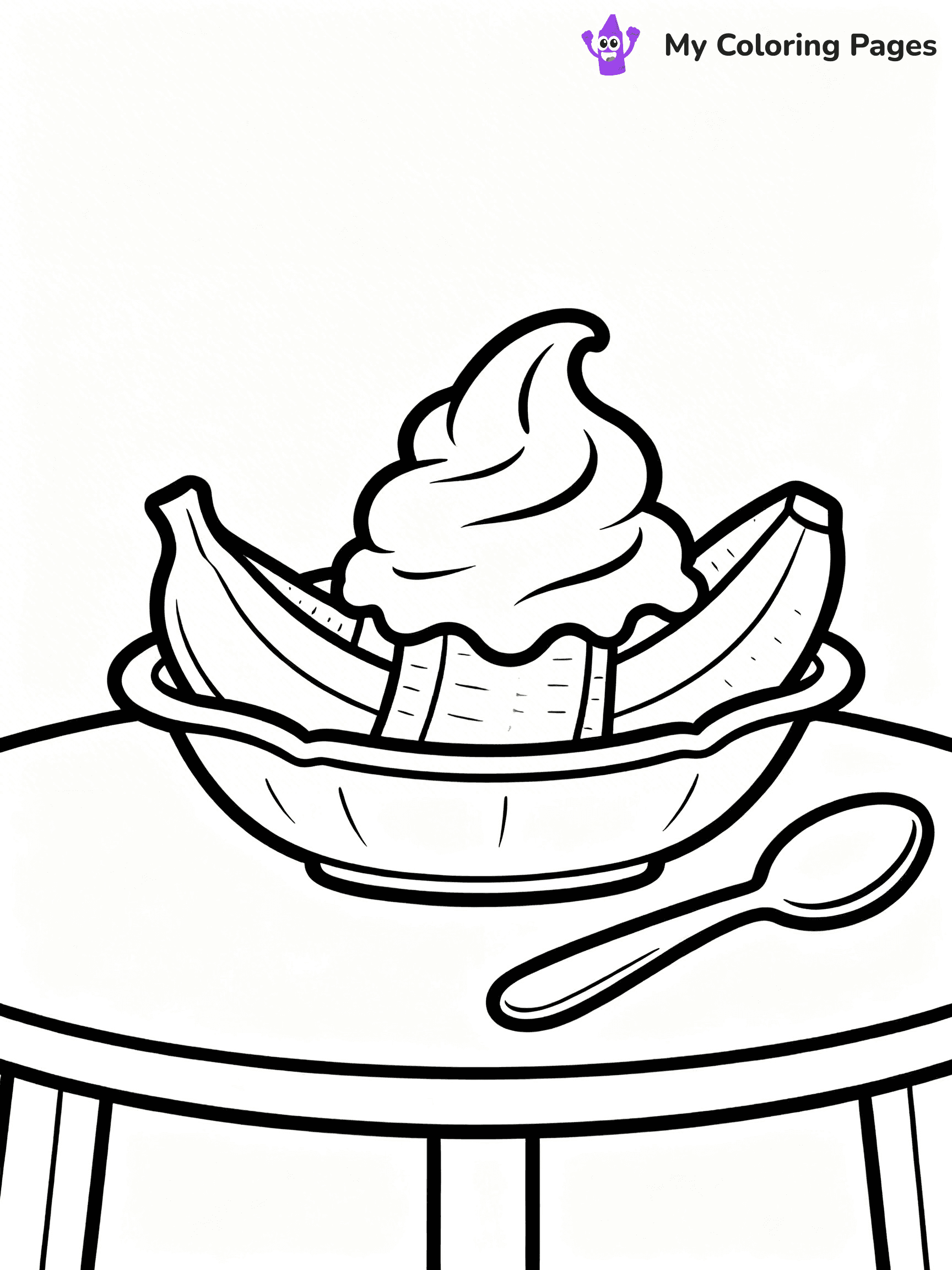 Banana Split Coloring Pages - 4
