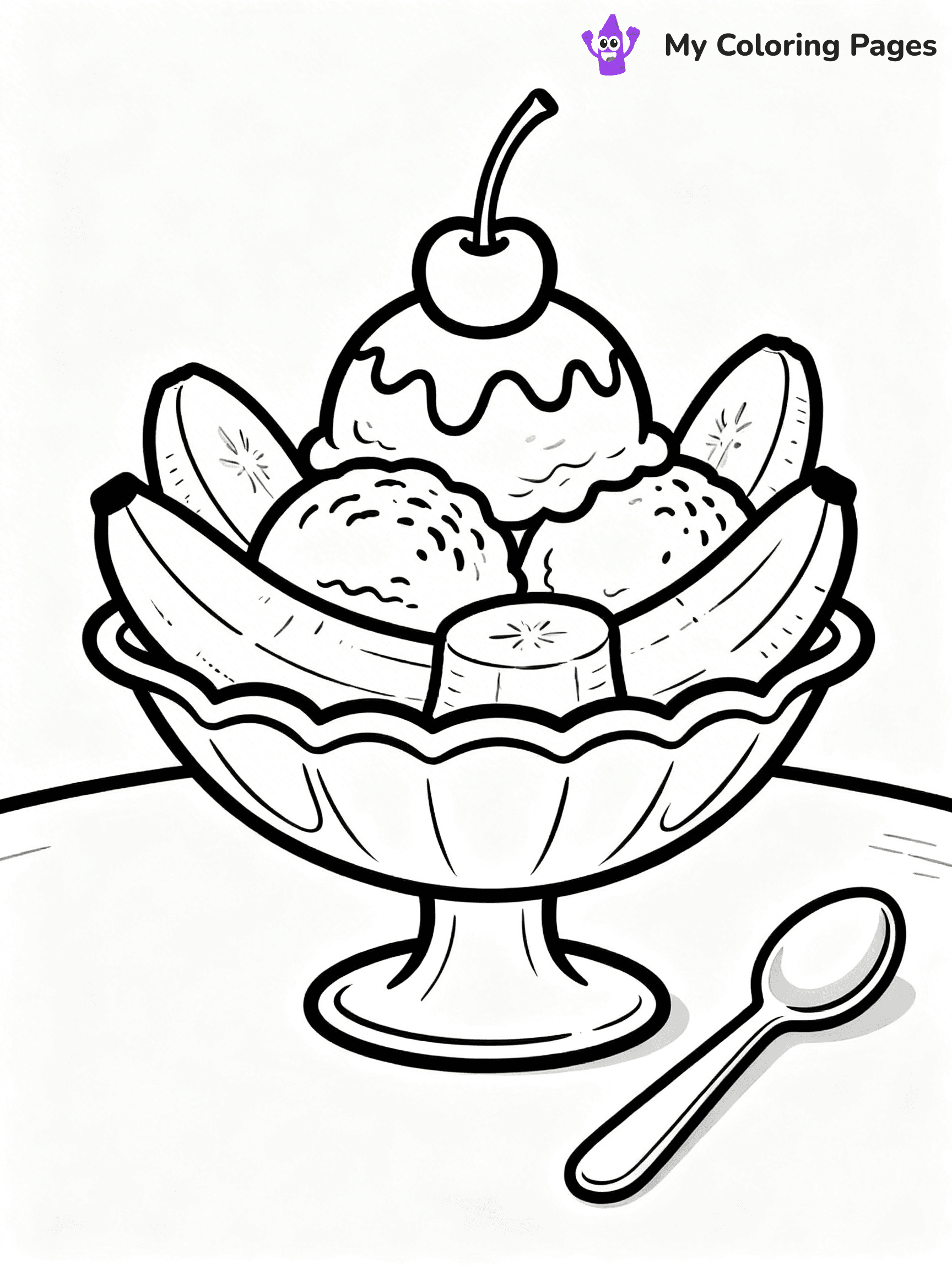 Banana Split Coloring Pages - 3