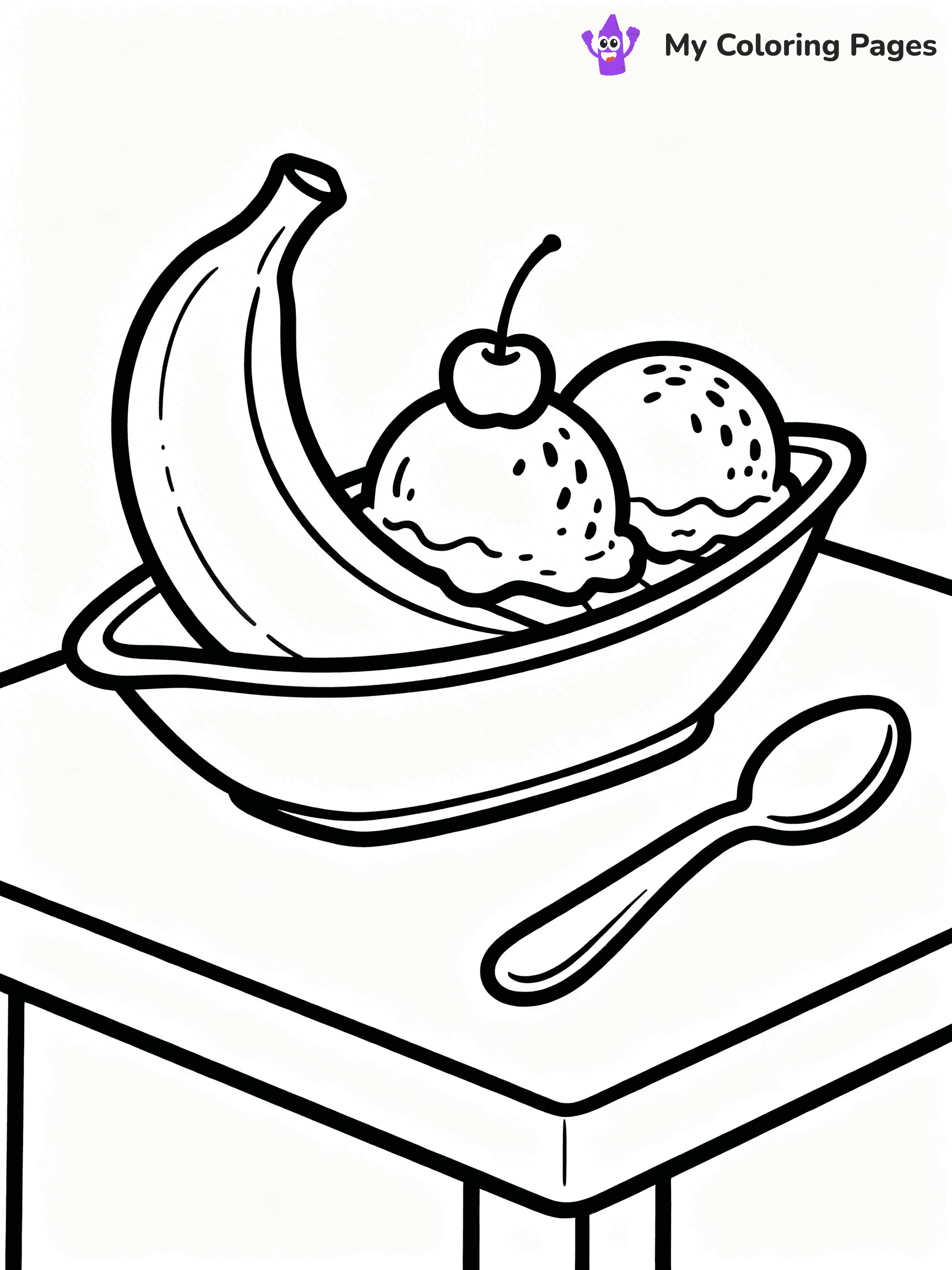 Banana Split Coloring Pages - 2