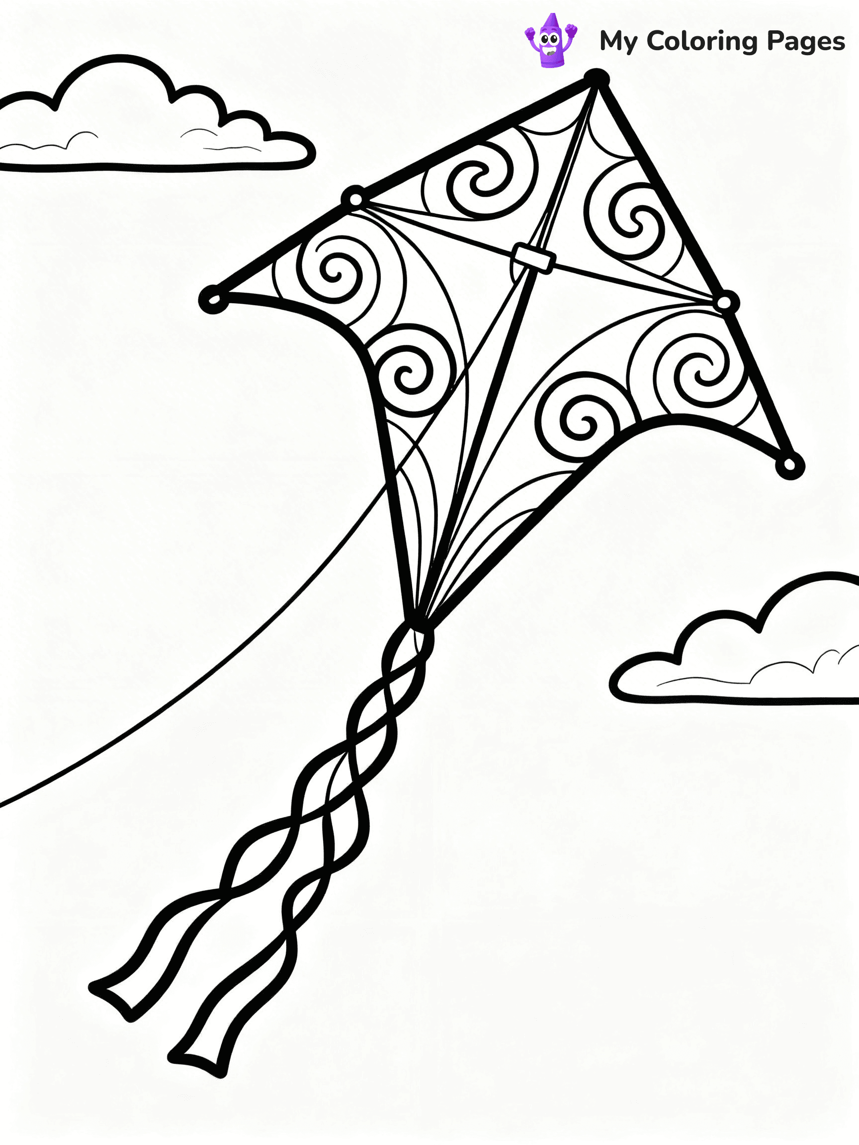 Kite Coloring Pages - 19