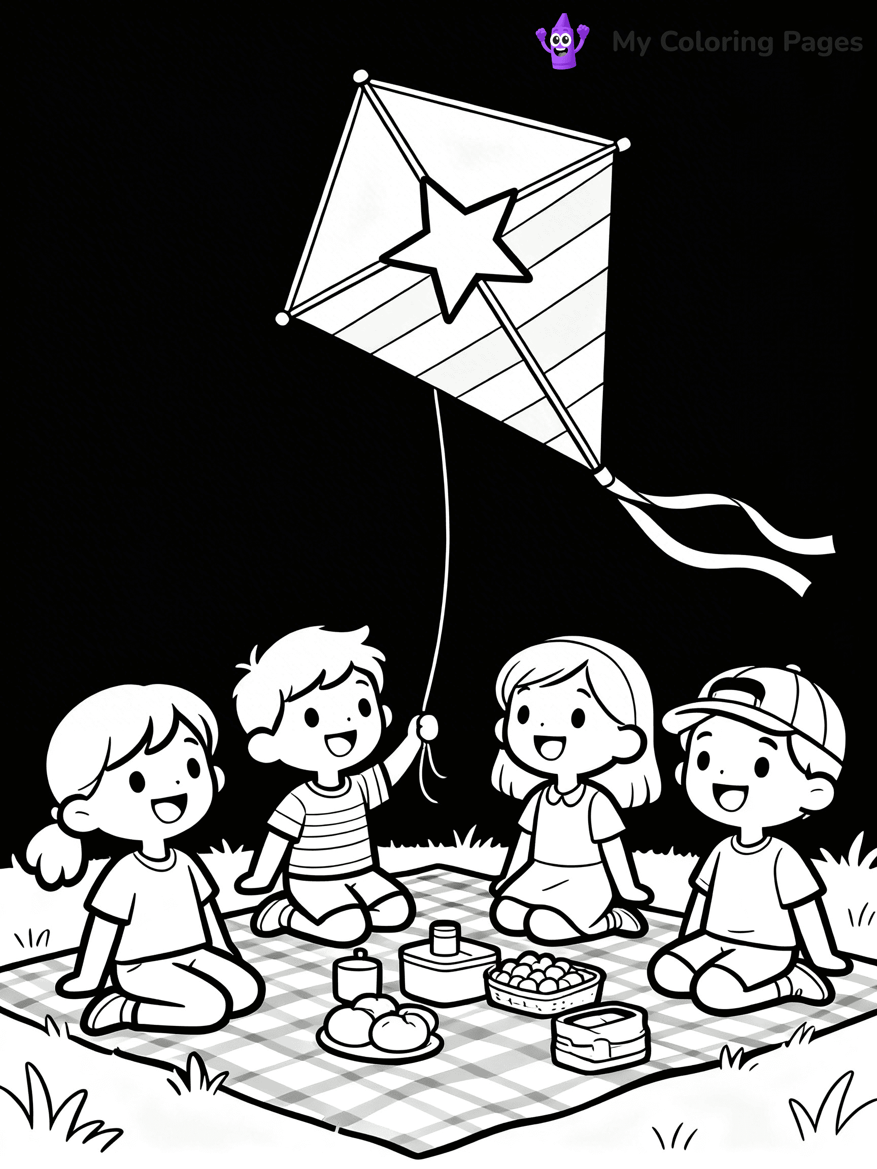 Kite Coloring Pages - 16