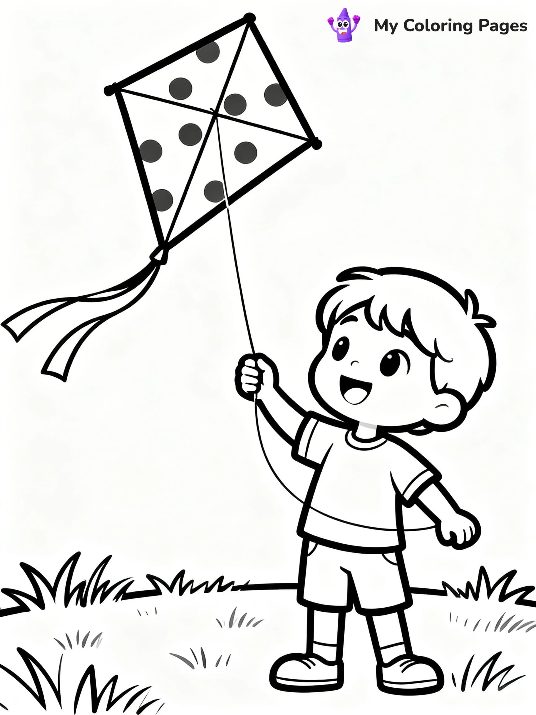 Kite Coloring Pages - 10