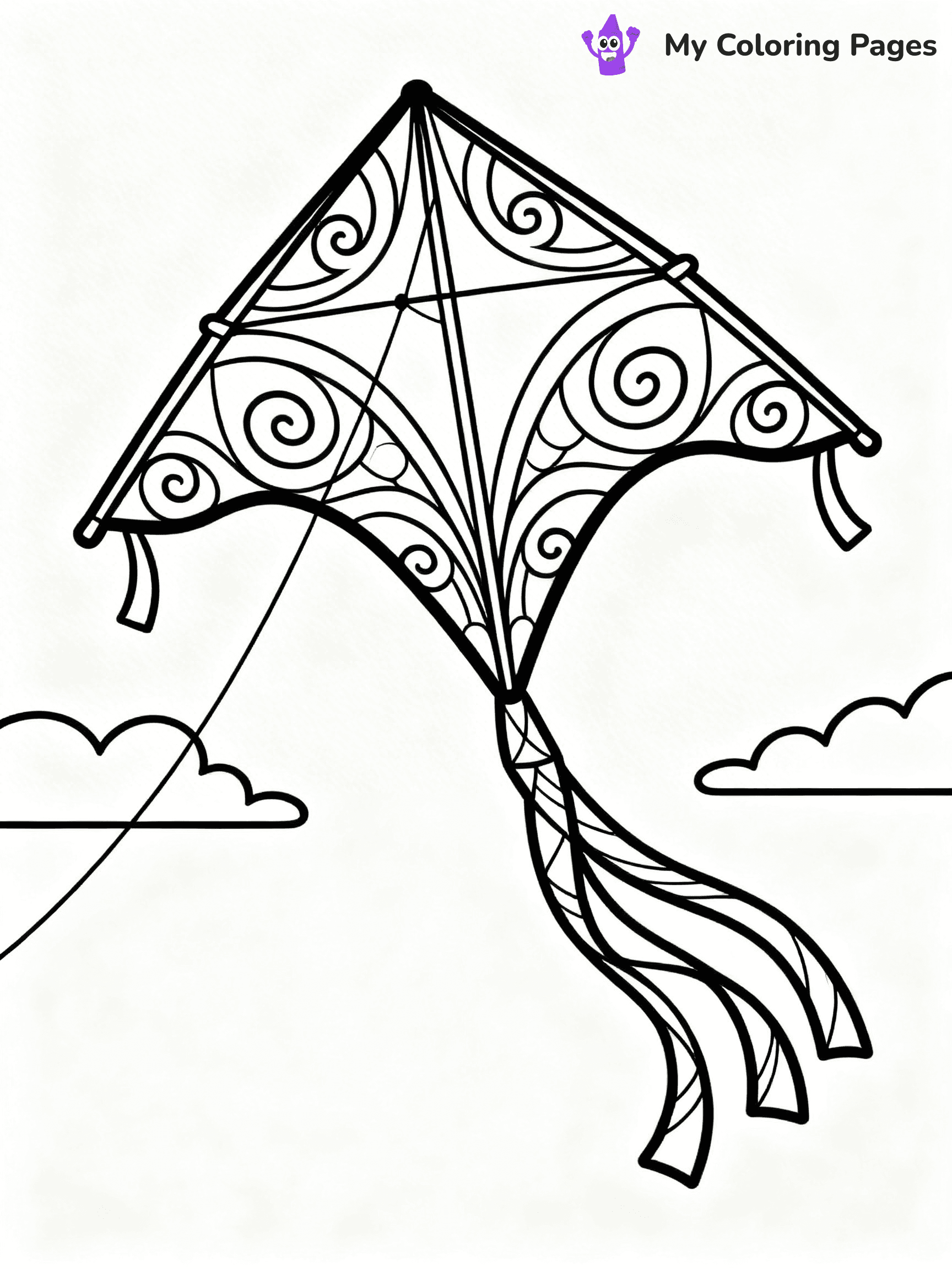 Kite Coloring Pages - 7