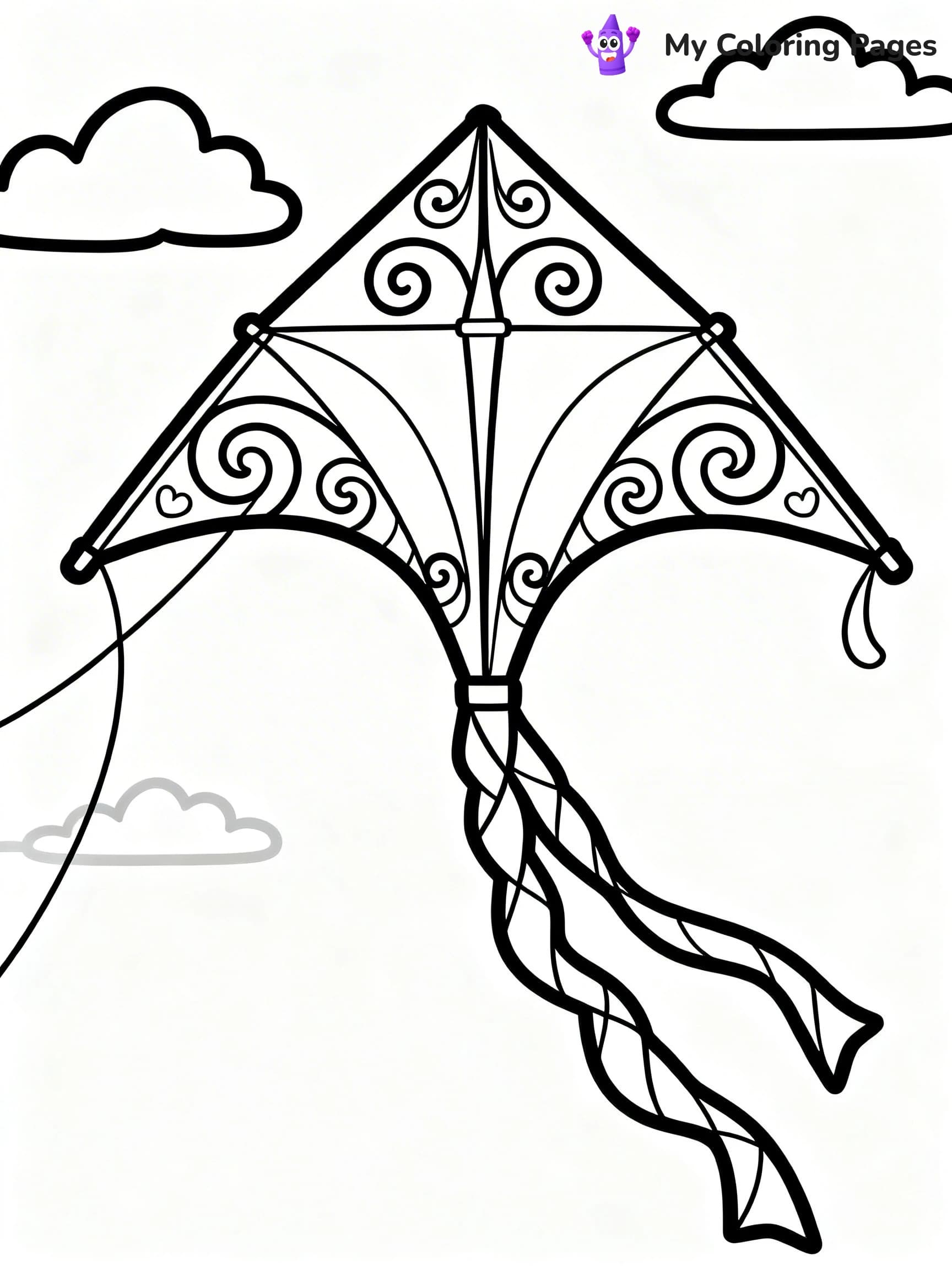 Kite Coloring Pages - 6
