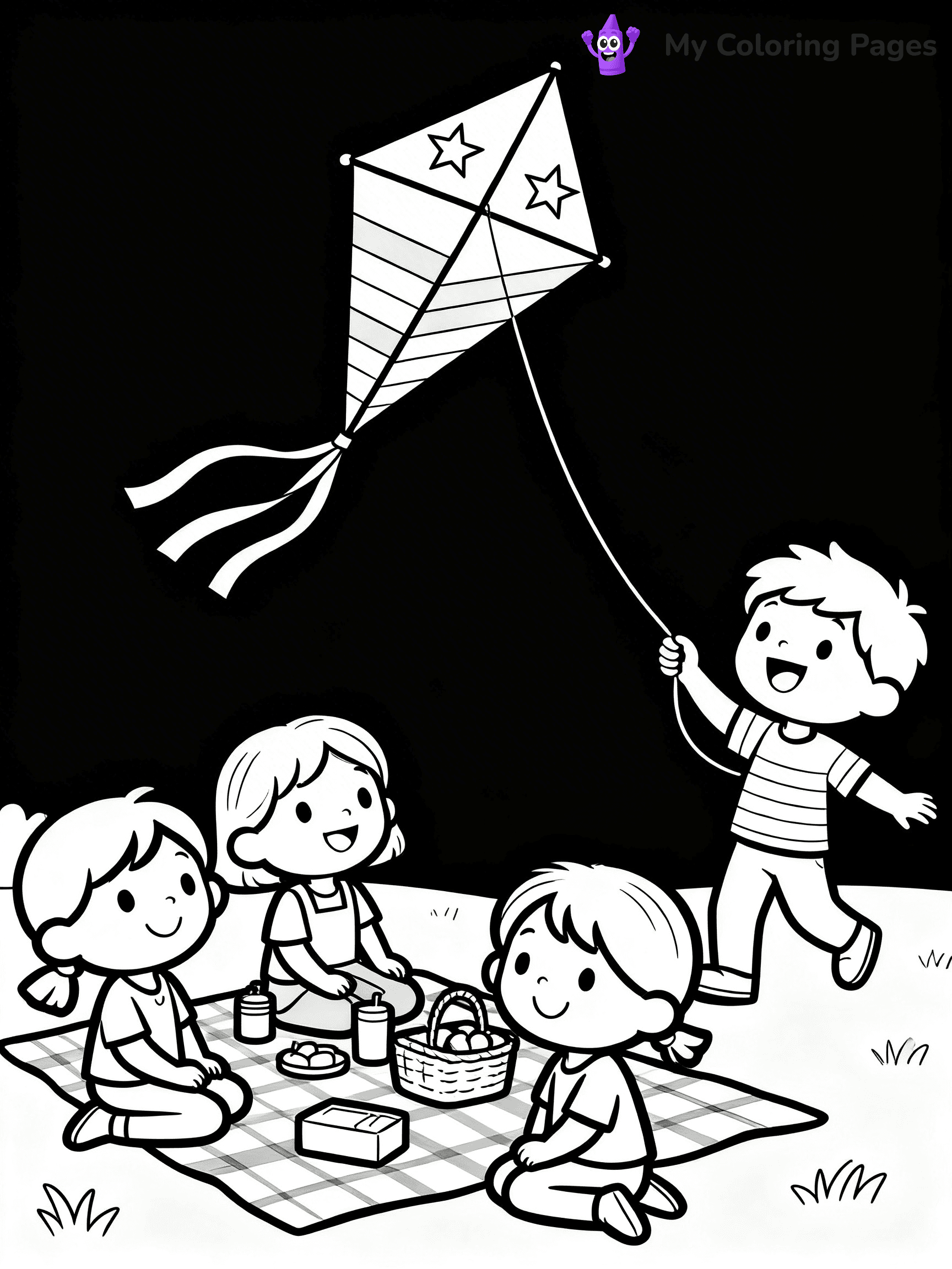 Kite Coloring Pages - 4