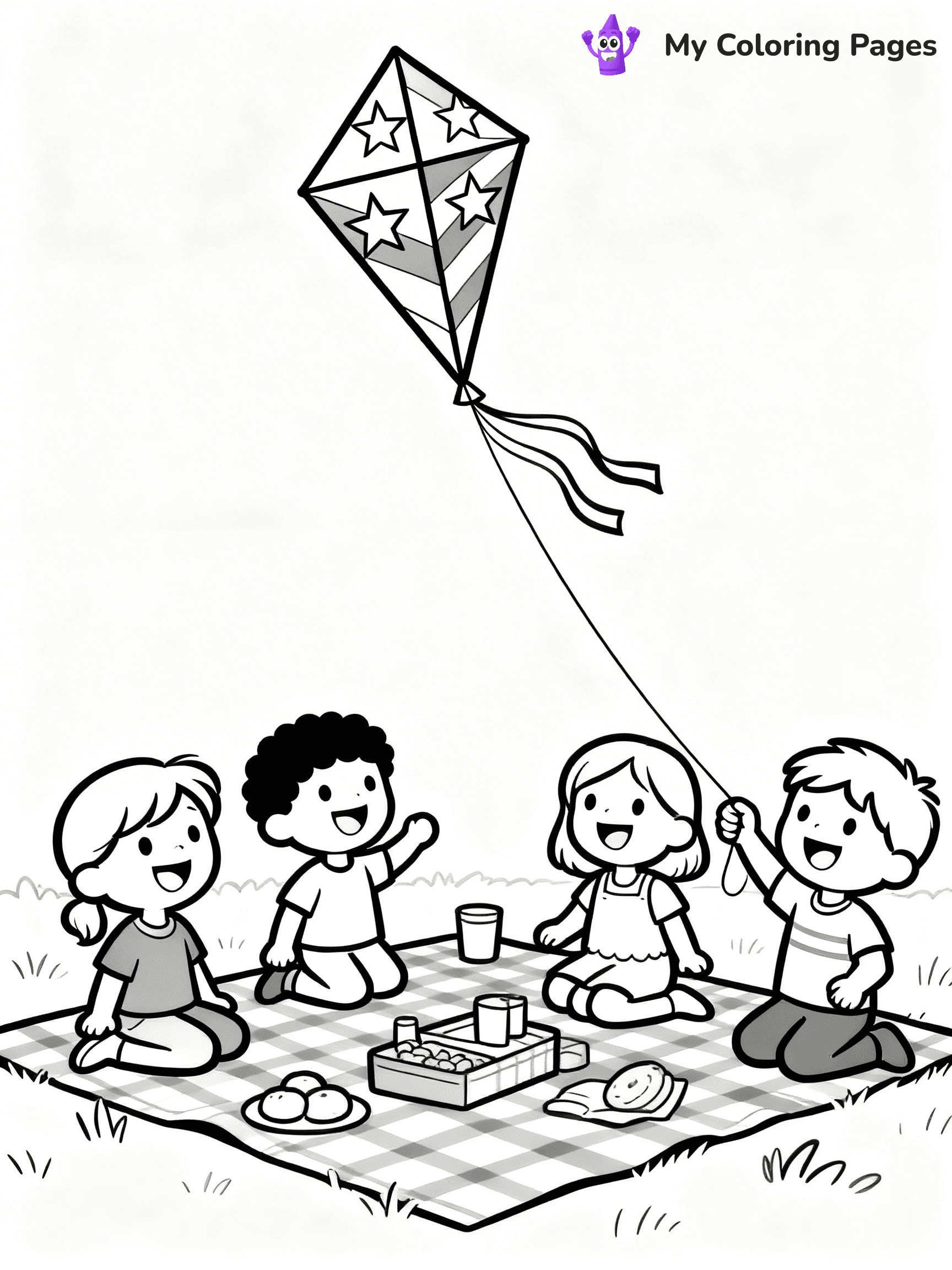 Kite Coloring Pages - 3