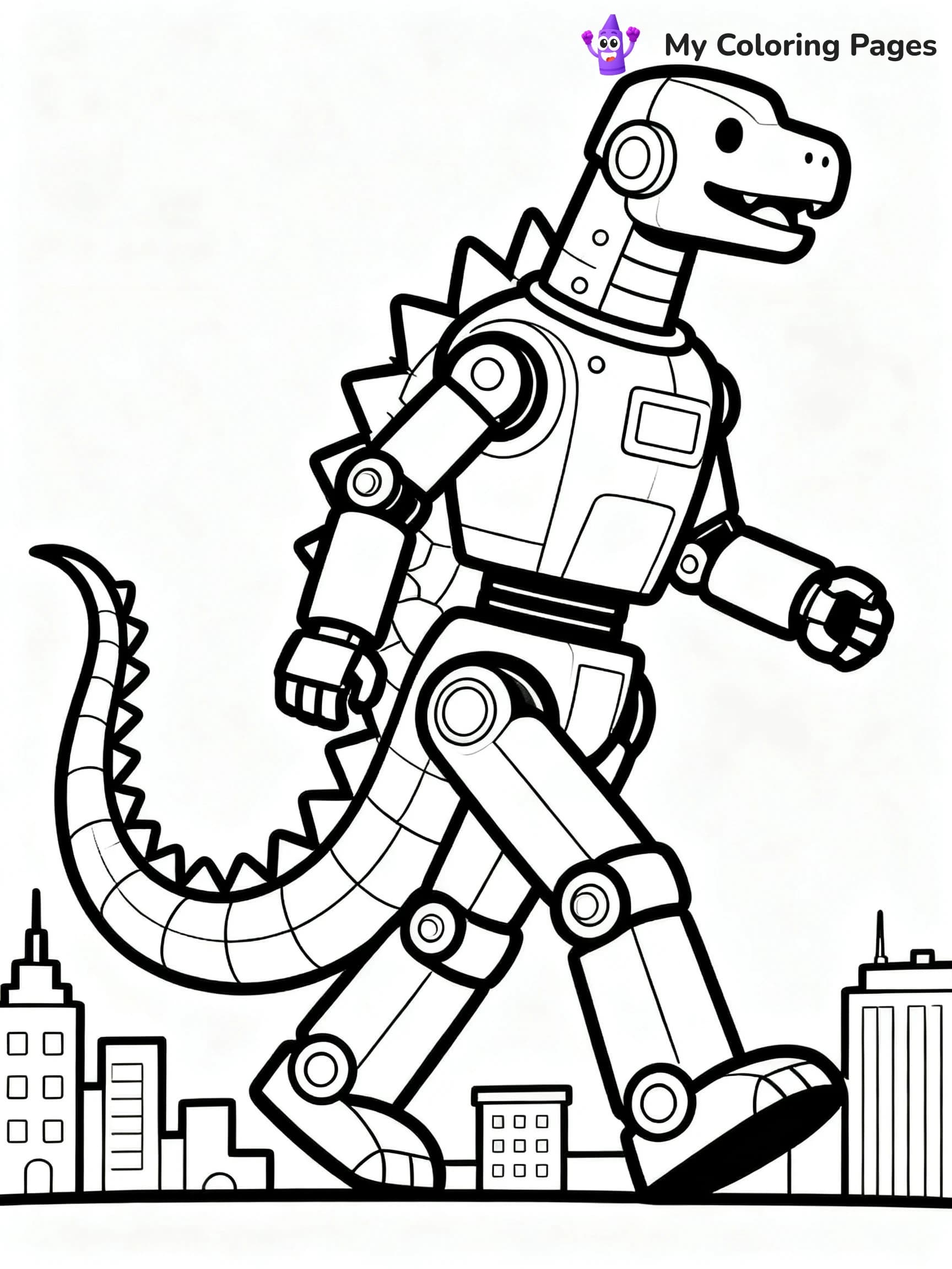 Robot Godzilla Coloring Pages - 24