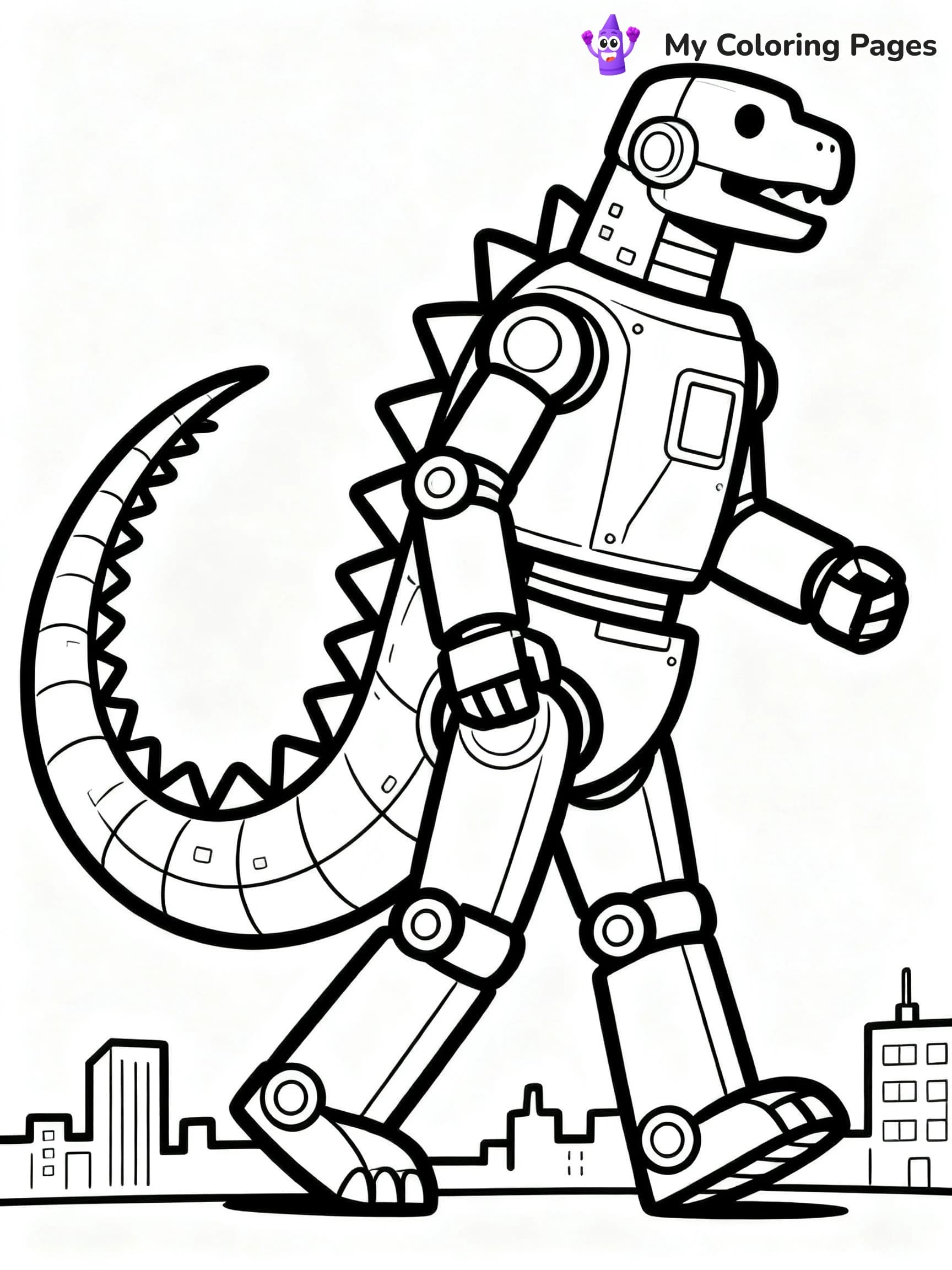 Robot Godzilla Coloring Pages - 22