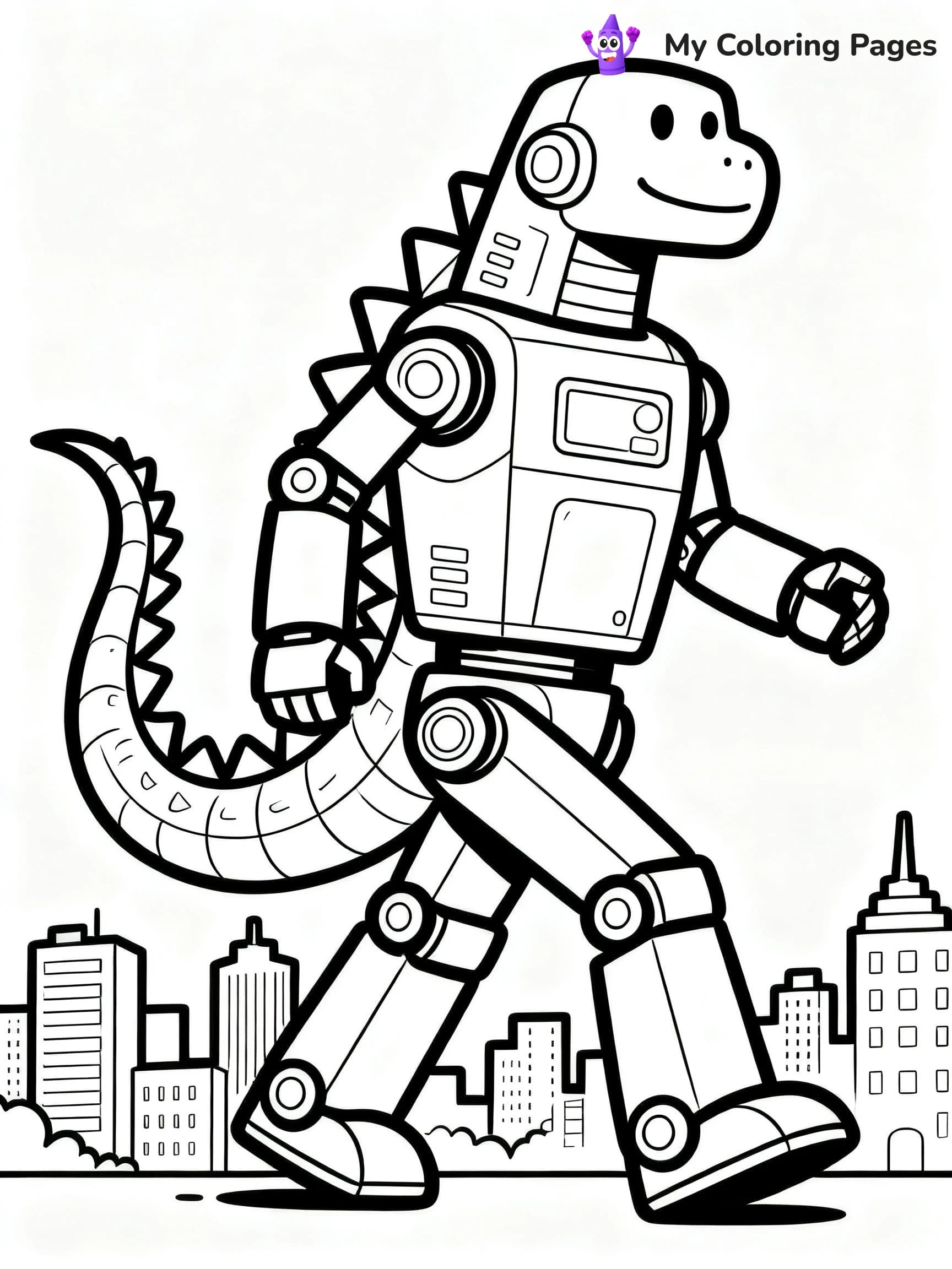Robot Godzilla Coloring Pages - 21