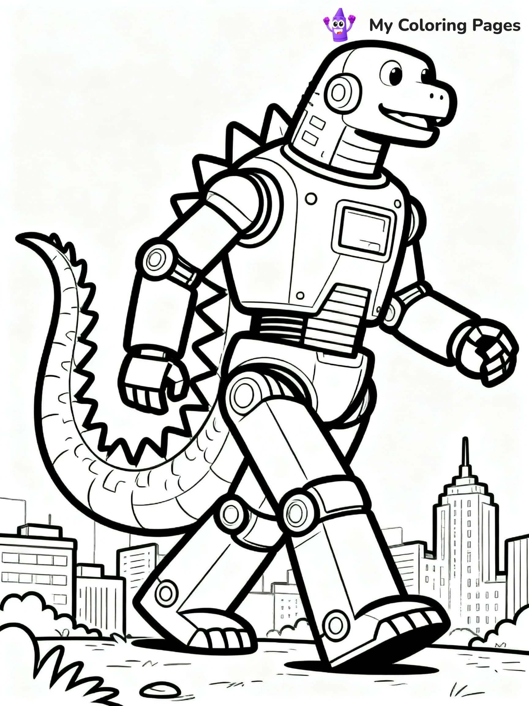 Robot Godzilla Coloring Pages - 20