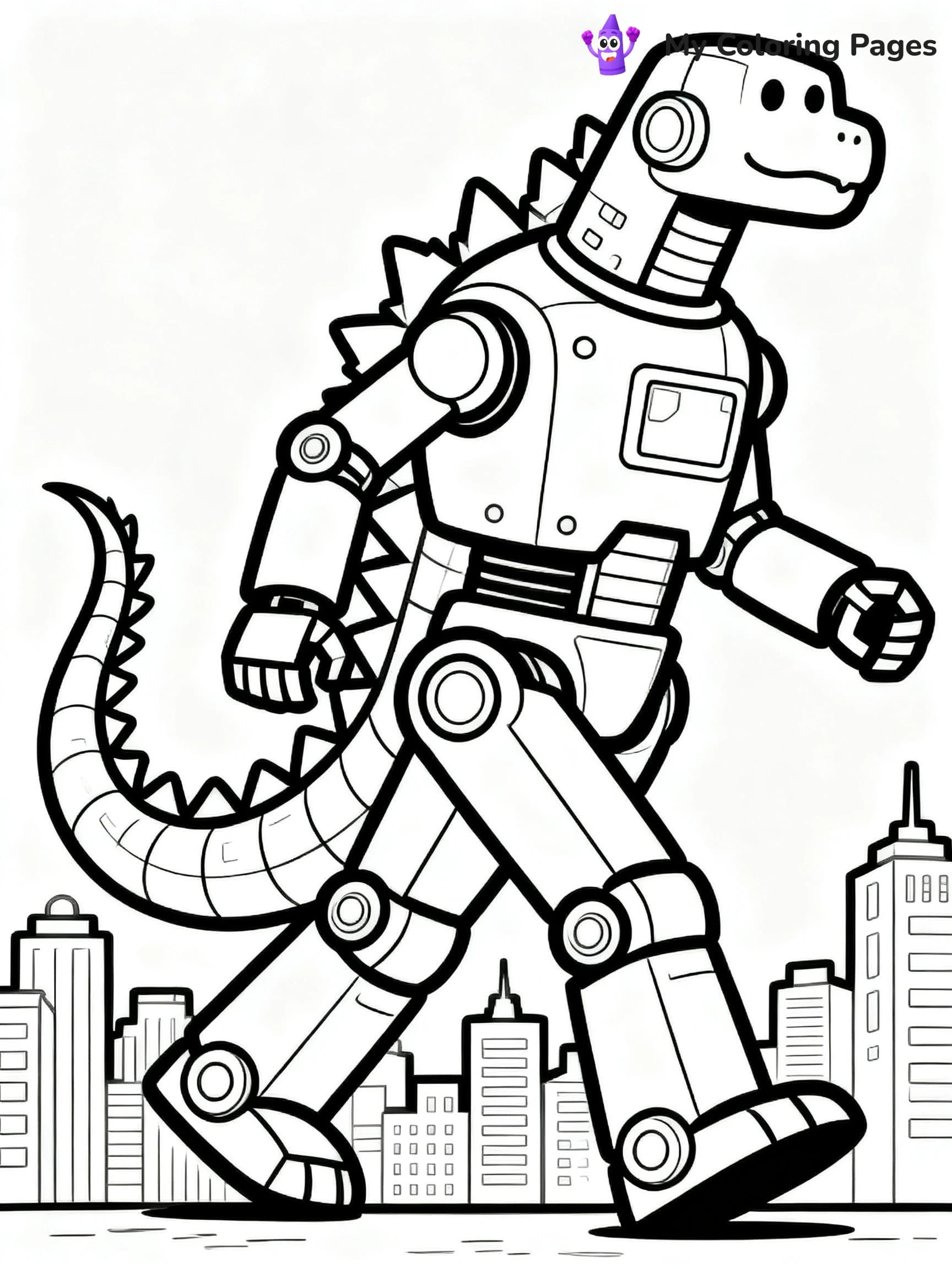 Robot Godzilla Coloring Pages - 19