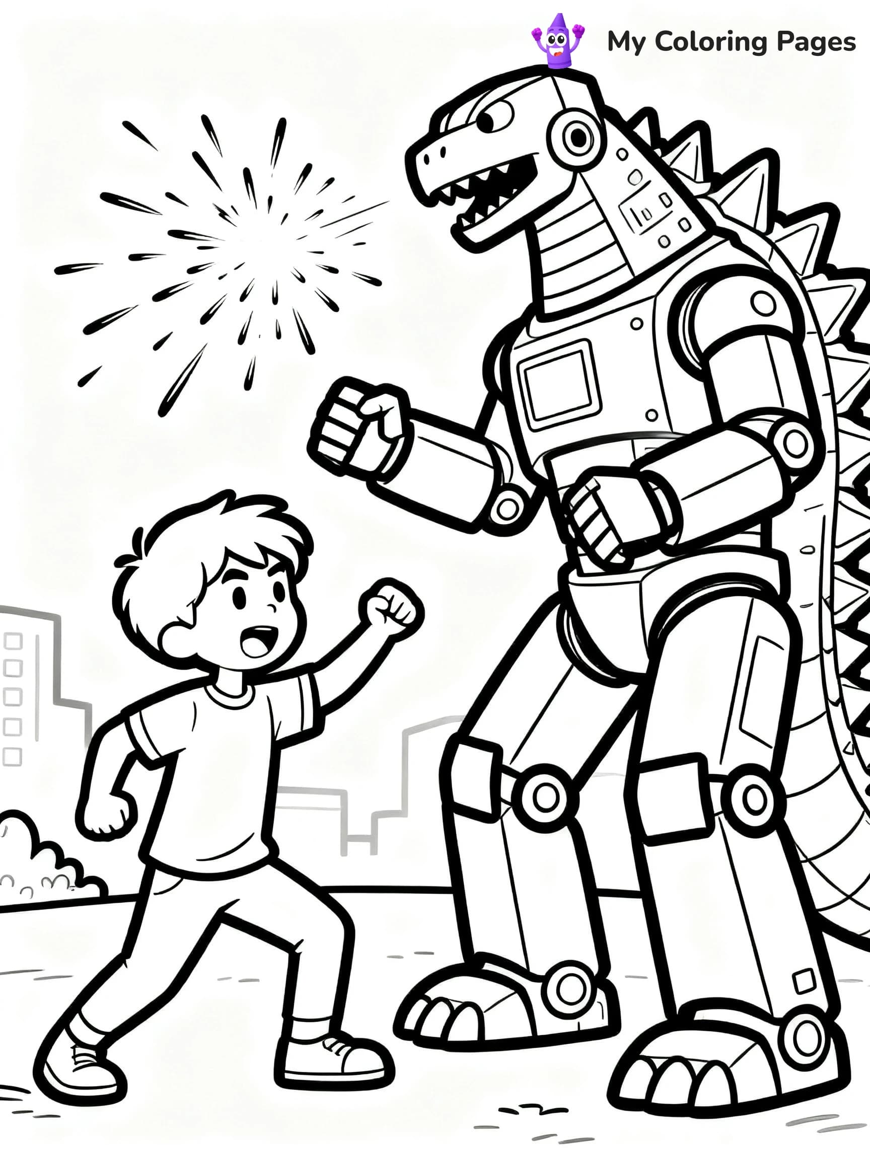 Robot Godzilla Coloring Pages - 16