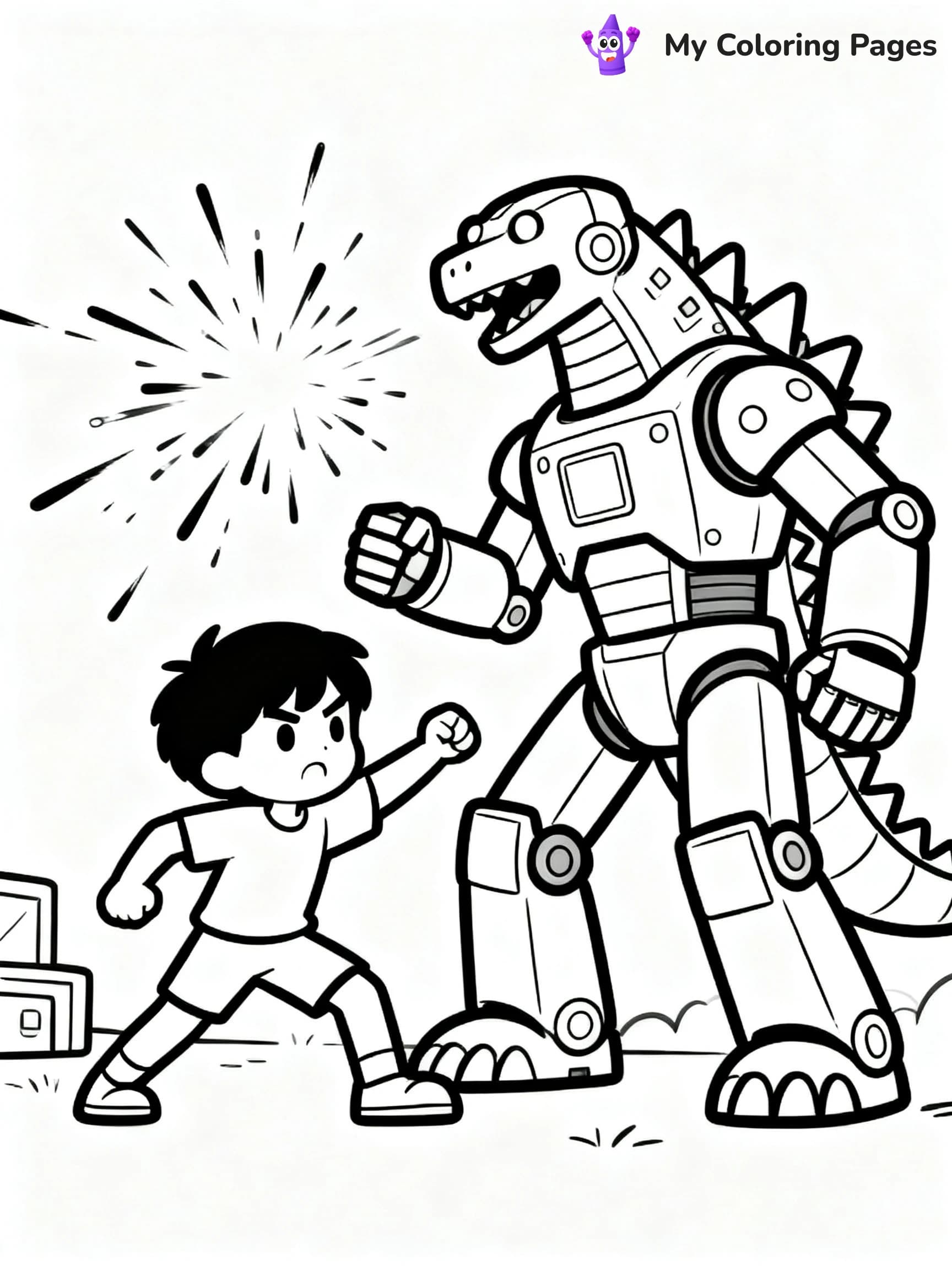Robot Godzilla Coloring Pages - 15