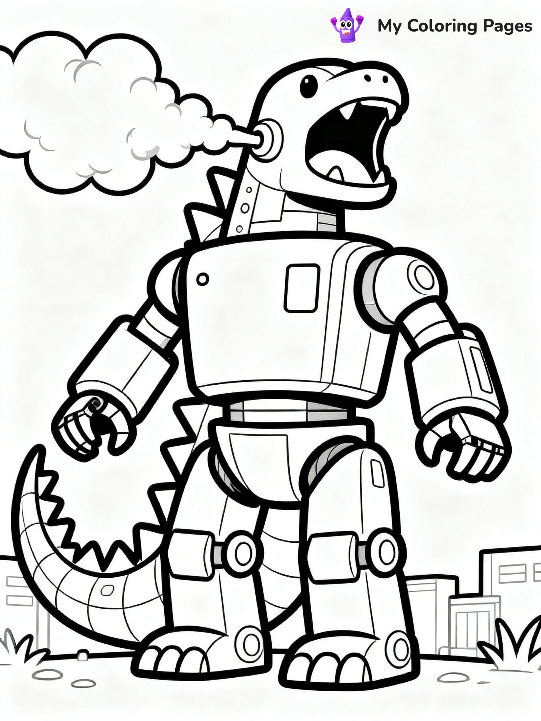 Robot Godzilla Coloring Pages - 13