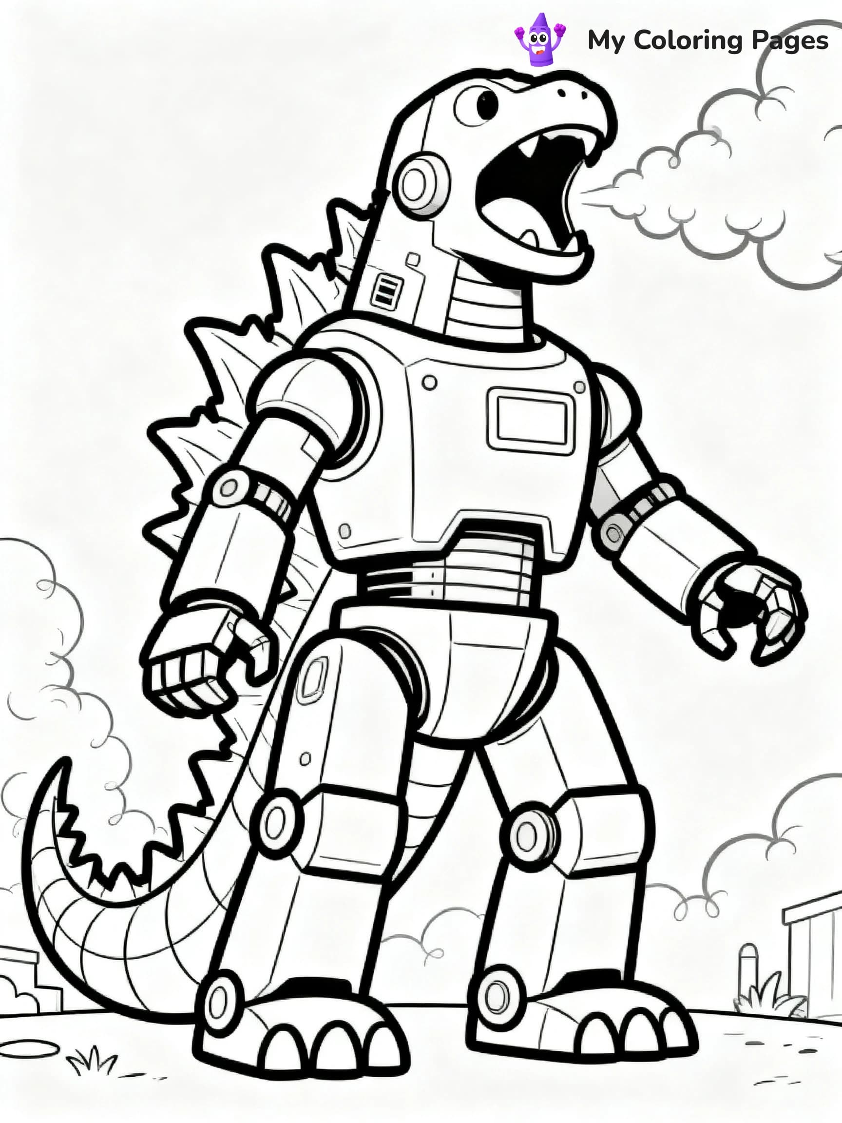 Robot Godzilla Coloring Pages - 10