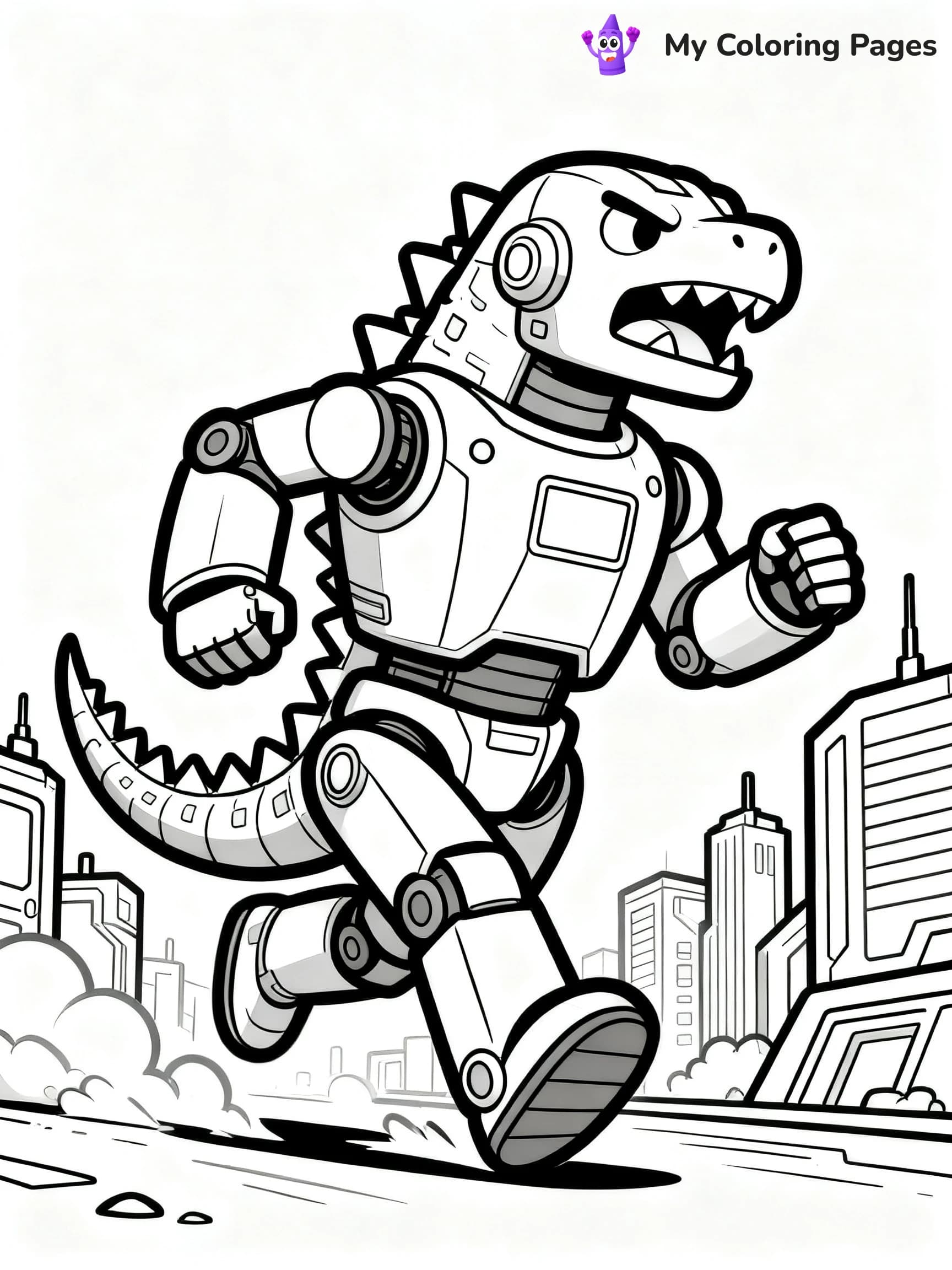 Robot Godzilla Coloring Pages - 6