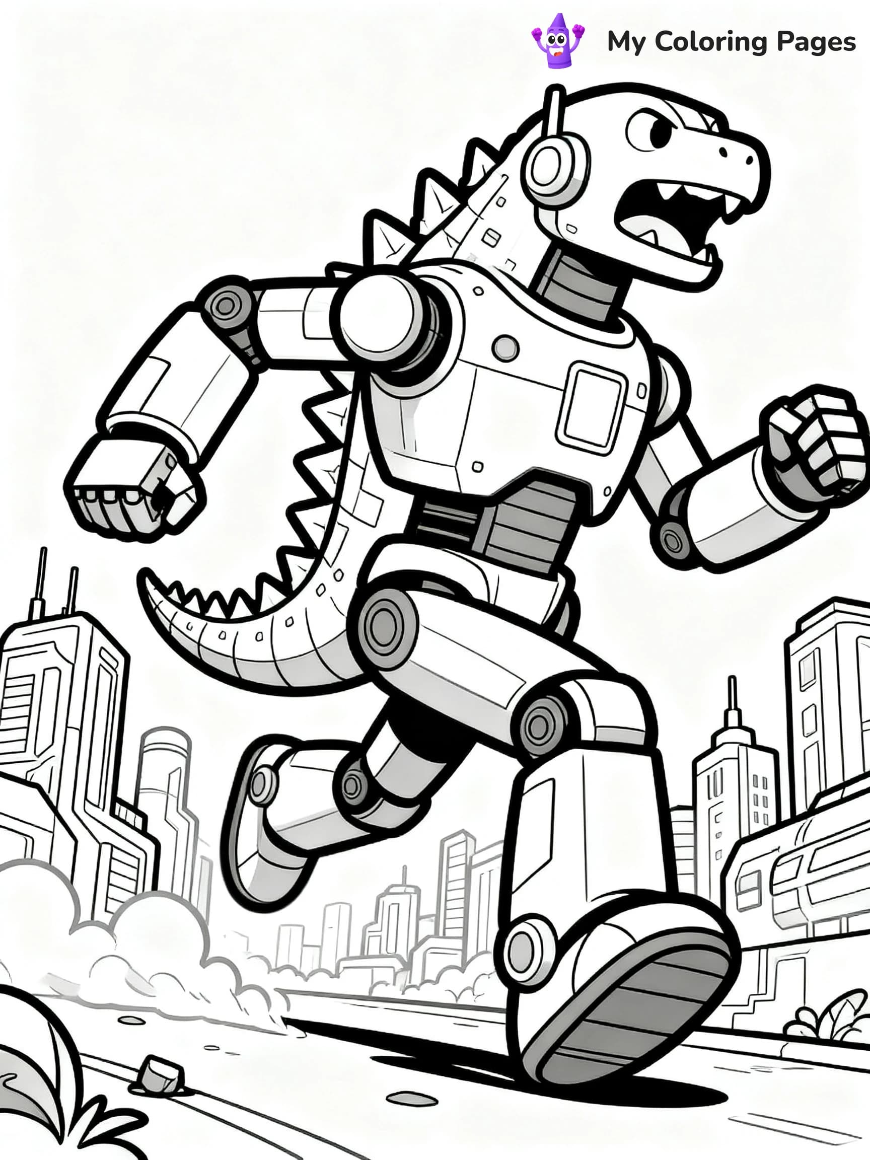 Robot Godzilla Coloring Pages - 5