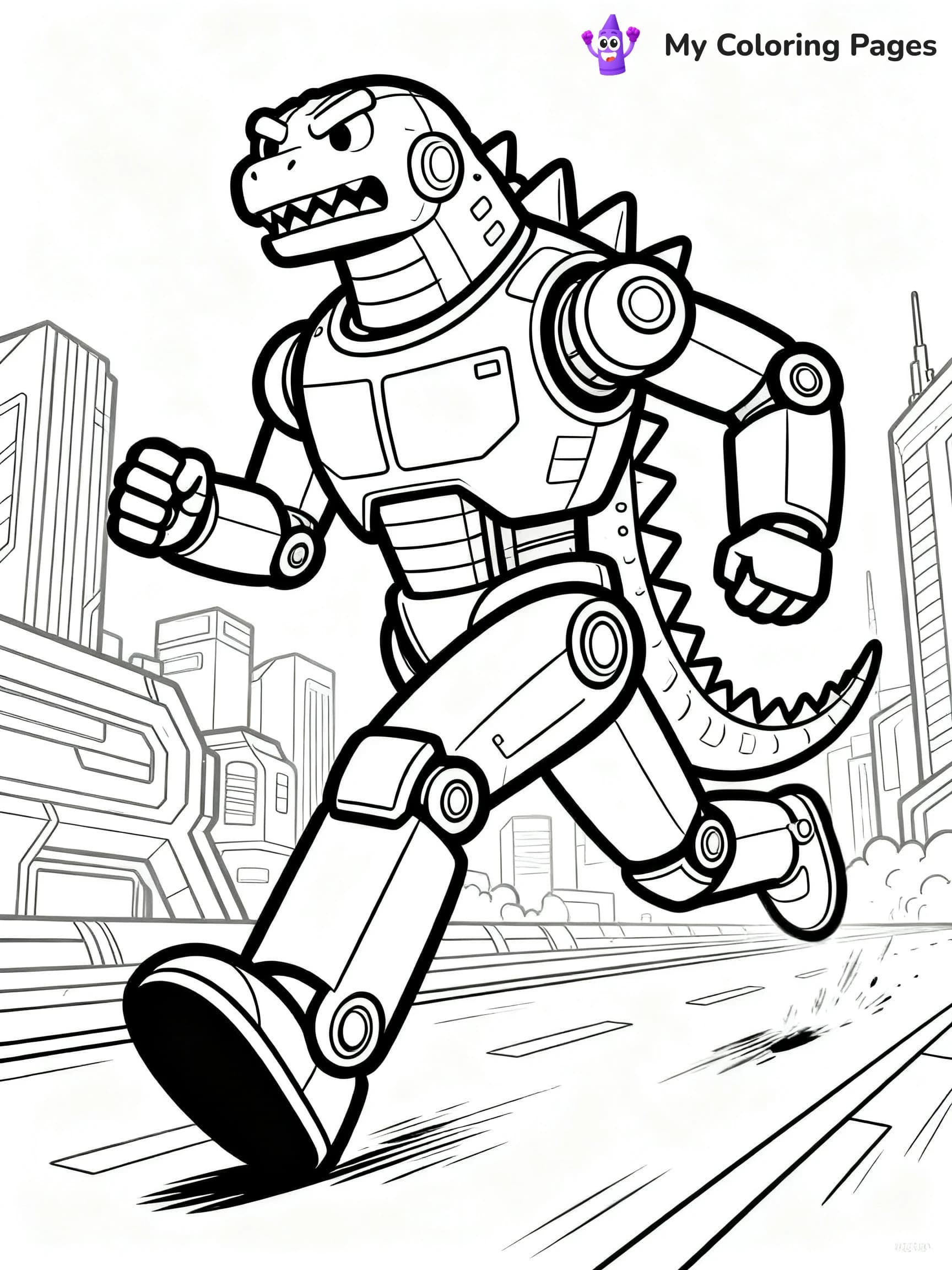 Robot Godzilla Coloring Pages - 4