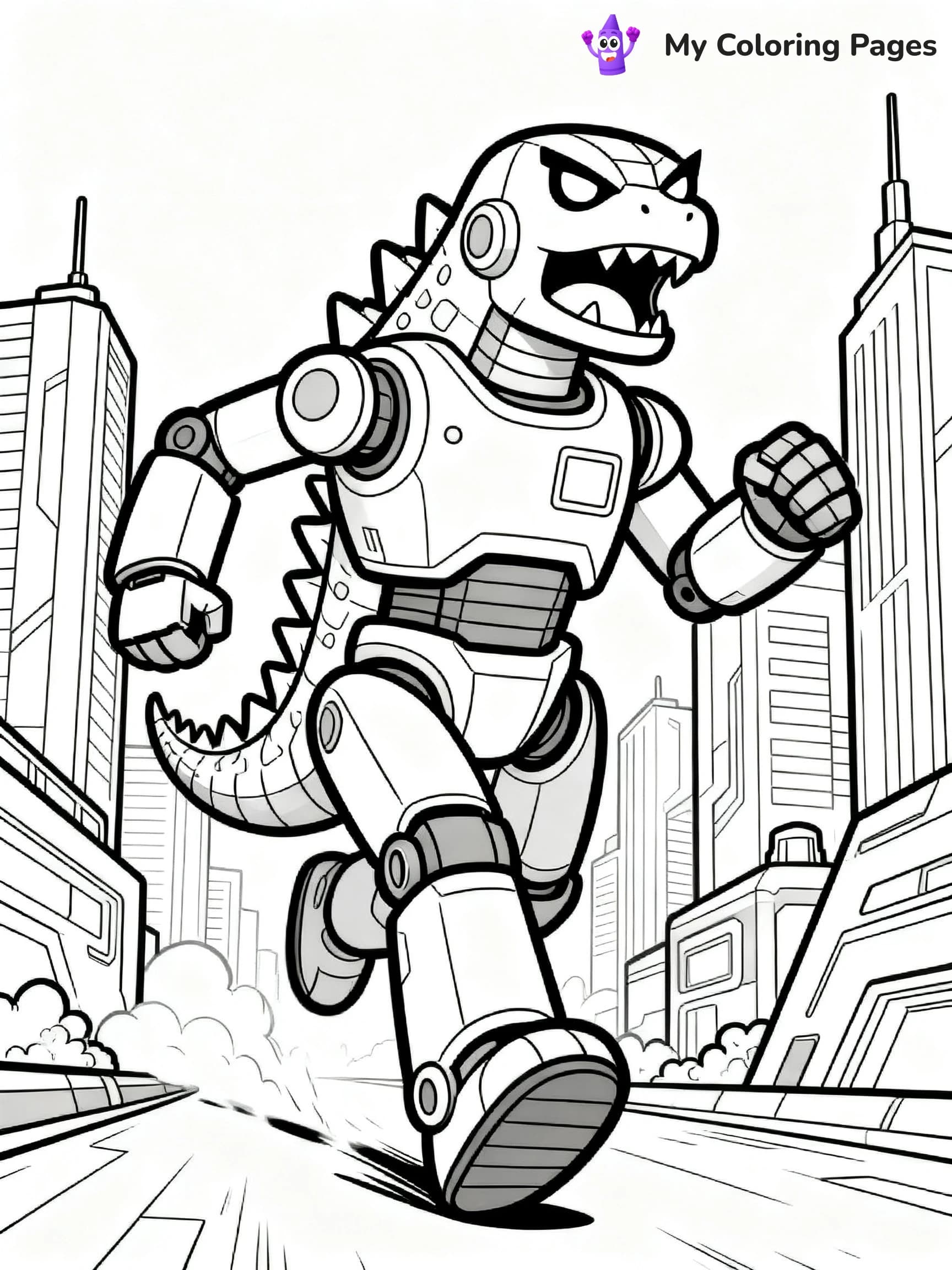 Robot Godzilla Coloring Pages - 3